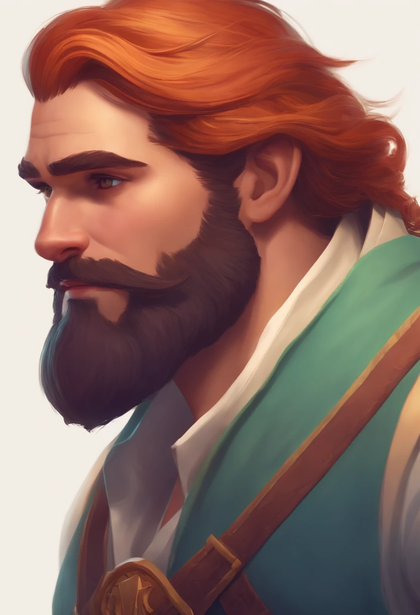 personagem da disney usando barba cabelo raspado a traz e comprido na frente, jogando video game