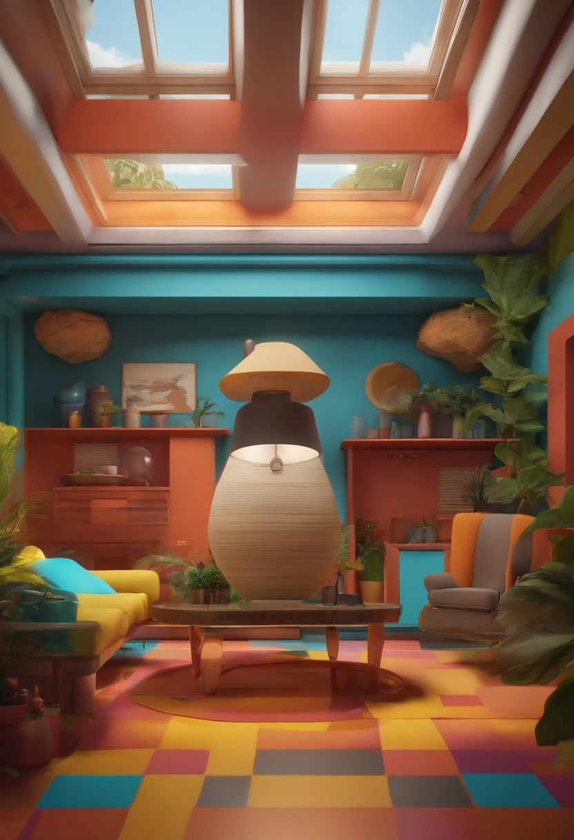 Um arquiteto de sonhos futurista, mas realista, inspired by Pixar animation, de perto. The character takes center stage with captivating facial expressions, oferecendo um toque de irrealidade.