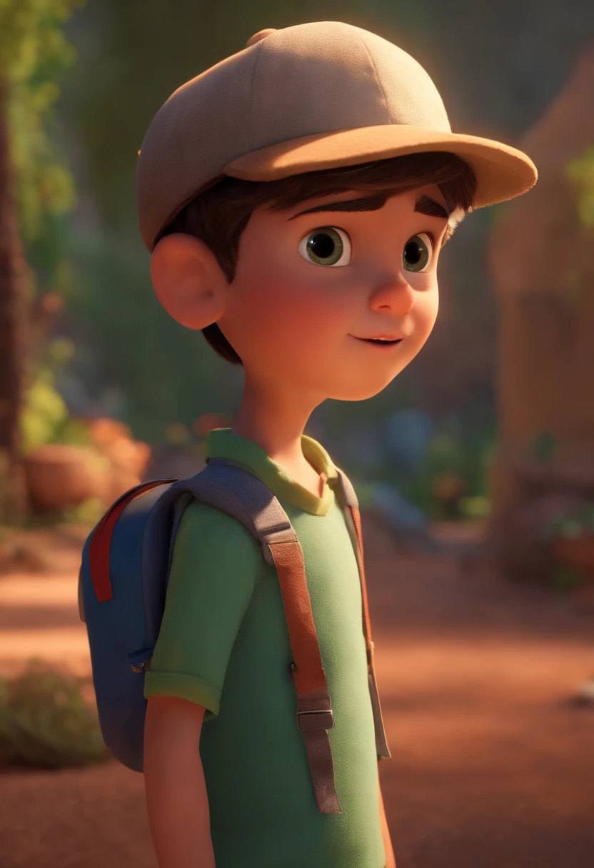 Image of a boy for a story in a YouTube video in Pixar format, He's the allabester, He's the class leader, He's outgoing, Playful and gets up for a lot of things