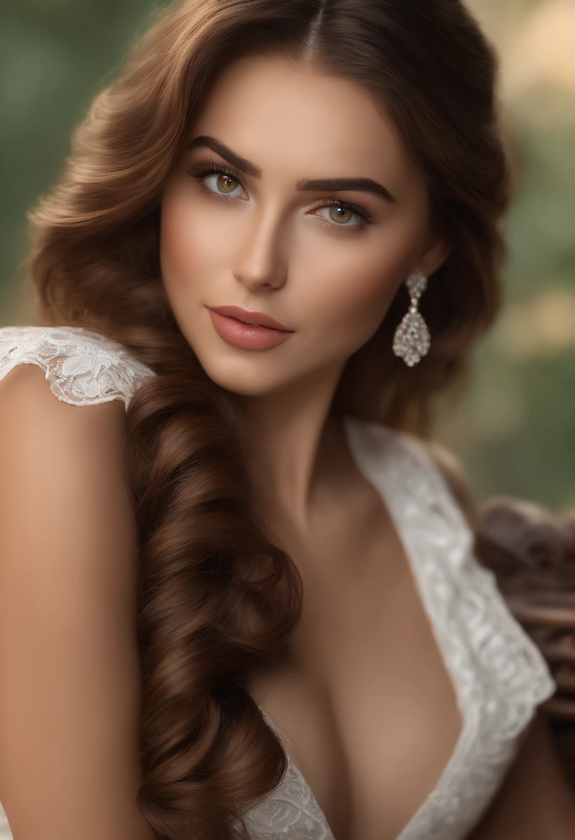 8k,best quality, master part, ultra high-resolution, (fotorrealista:1.4), Foto RAW, (authentic skin texture:1.3), (filmic grain:1.3), (selfie angle),1girl, um penteado de coque, brown hair, sentado, cadeira, entediado, hand support chin, belos olhos e rosto detalhados,master part, best quality,Close-up,Corpo superior,