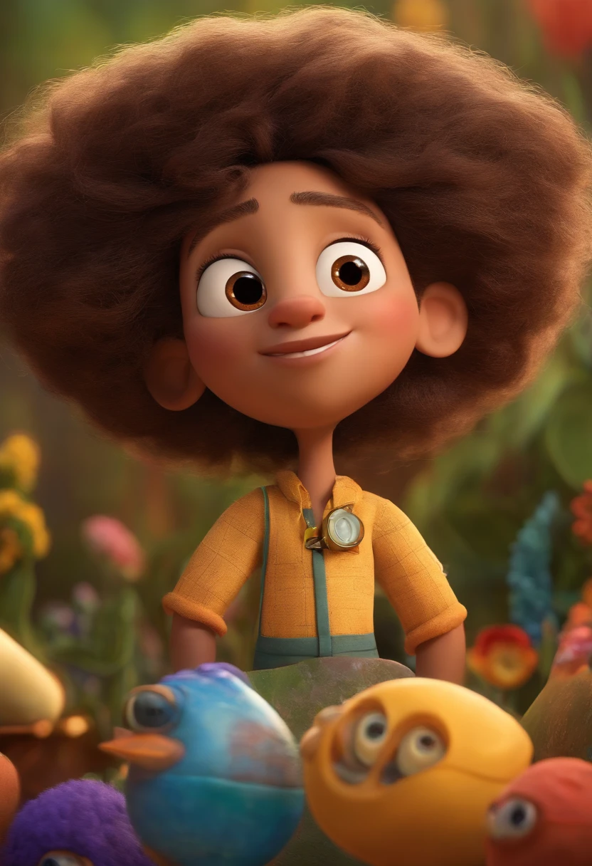 A Dream Architect Inspired by Pixar Animation, de perto. The character takes center stage with captivating facial expressions, oferecendo um toque de irrealidade