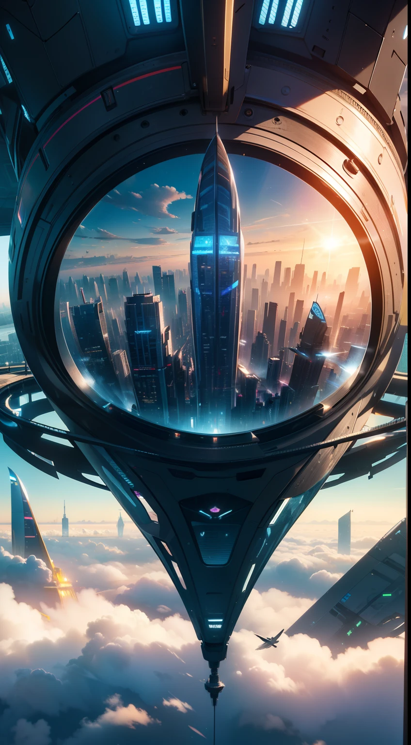 (Best quality,4K,8K,A high resolution,Masterpiece:1.2),Ultra-detailed,(Realistic,Photorealistic,photo-realistic:1.37),Futuristic,High-tech hot air balloons,intricatedesign,unique patterns,Colorful,unconventional shapes,next gen,
vivid neon lights,Glowing,otherworldly landscape,Ethereal atmosphere,Suspended in the air,Awe-inspiring,Unprecedented technology,Advanced artistry,Innovative materials,Impressive craftsmanship,Aerial view,futuristic cityscape in background,immersive experience,Luxurious,modern,progressive,Futuristic architecture,Glass skyscraper,Luxury car,Hovering above the clouds,Transcendent,Contemporary,striking visual effects,Technology driven,Sophisticated,A color palette inspired by technology and the future,Illuminated,A seamless blend of art and technology,forward-thinking,A masterpiece of art that transcends time and space.