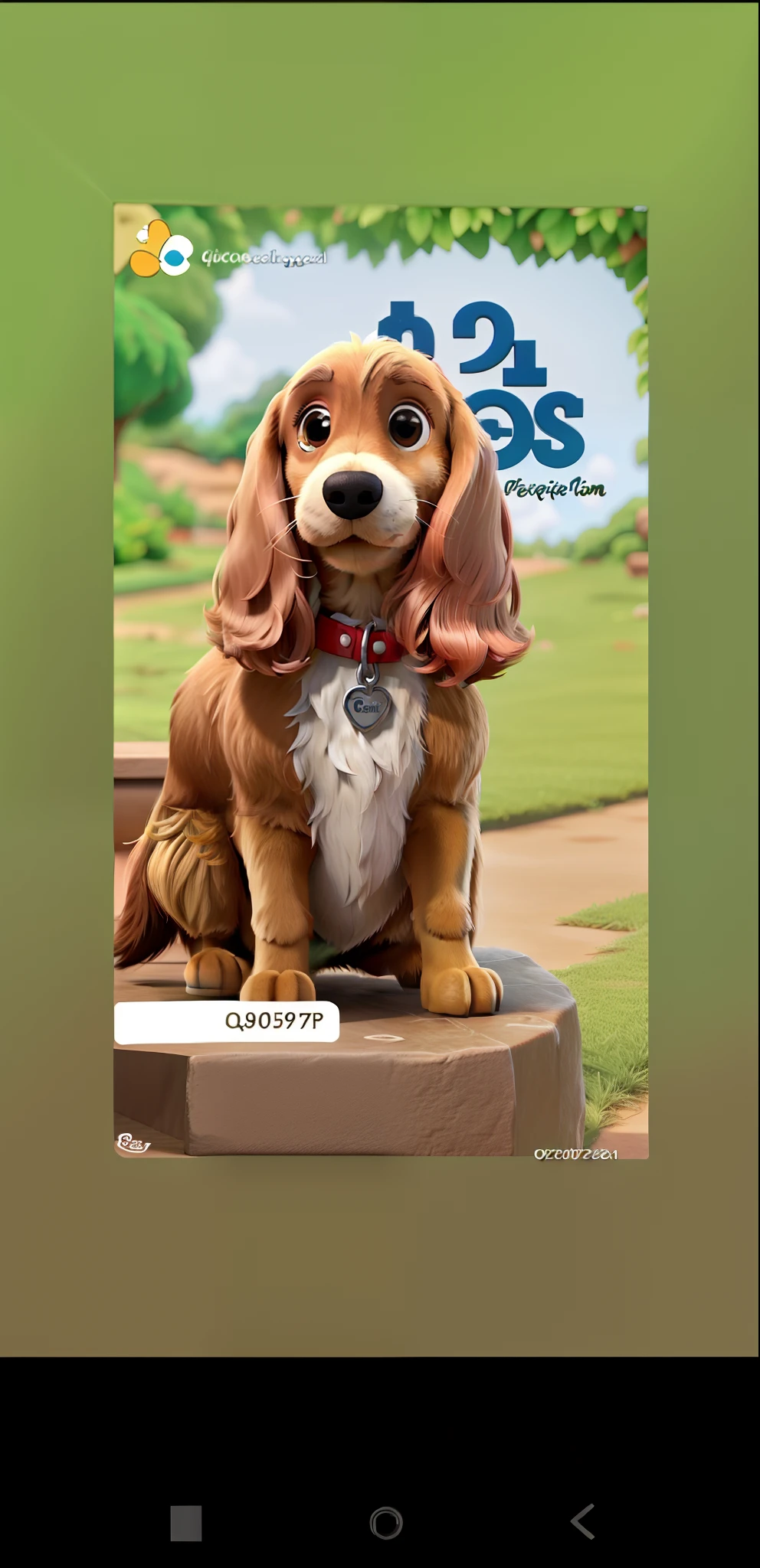 Um cachorro cocker spaniel no estilo disney pixel, alta qualidade, melhor qualidade