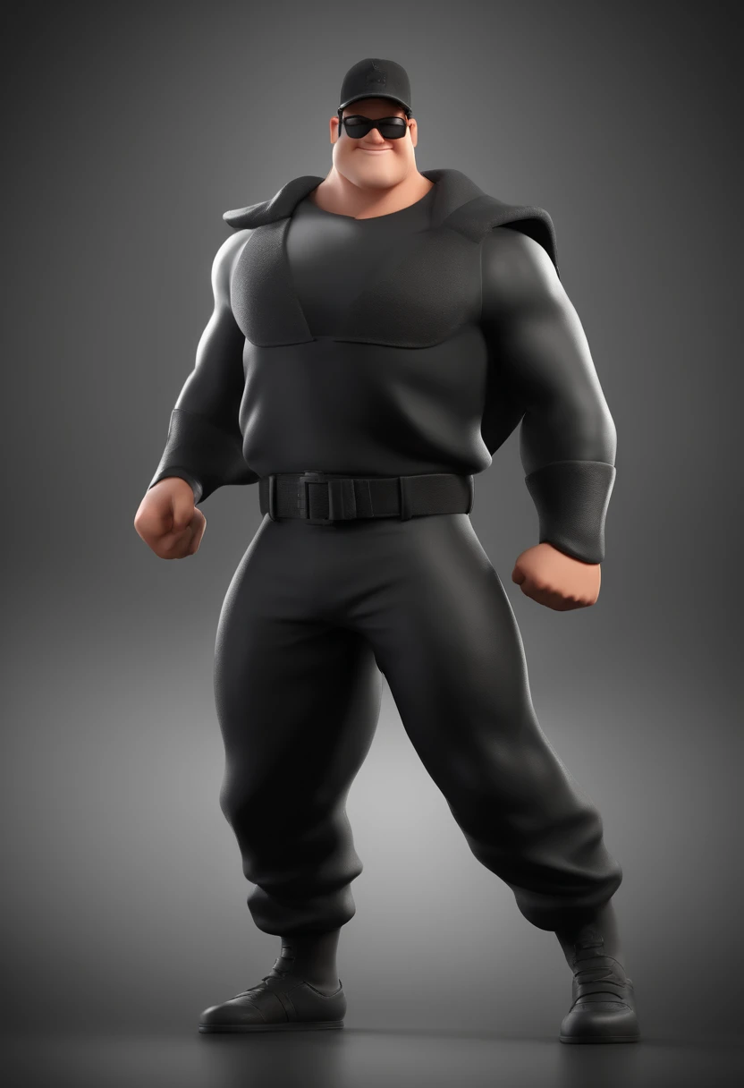 Cartoon character of a man wearing black cap and a black shirt in solidarity, um personagem animado, Caractere estilizado, animation style rendering, 3D estilizado, Arnold Maya render, 3 d render stylized, toon render keyshot, Personagem 3D, Personagem 3D, 3d rendering stylized, 3 d character render, personagem de desenho animado, Personagem de close up, Pose de personagem, (Estilo Pixar) (master part:1.2) (Bokeh) (best quality) (pele detalhada) (textura detalhada) (8k) (argila) (Cinematic lighting) (foco nítido,Senta e vaza a parte superior do corpo