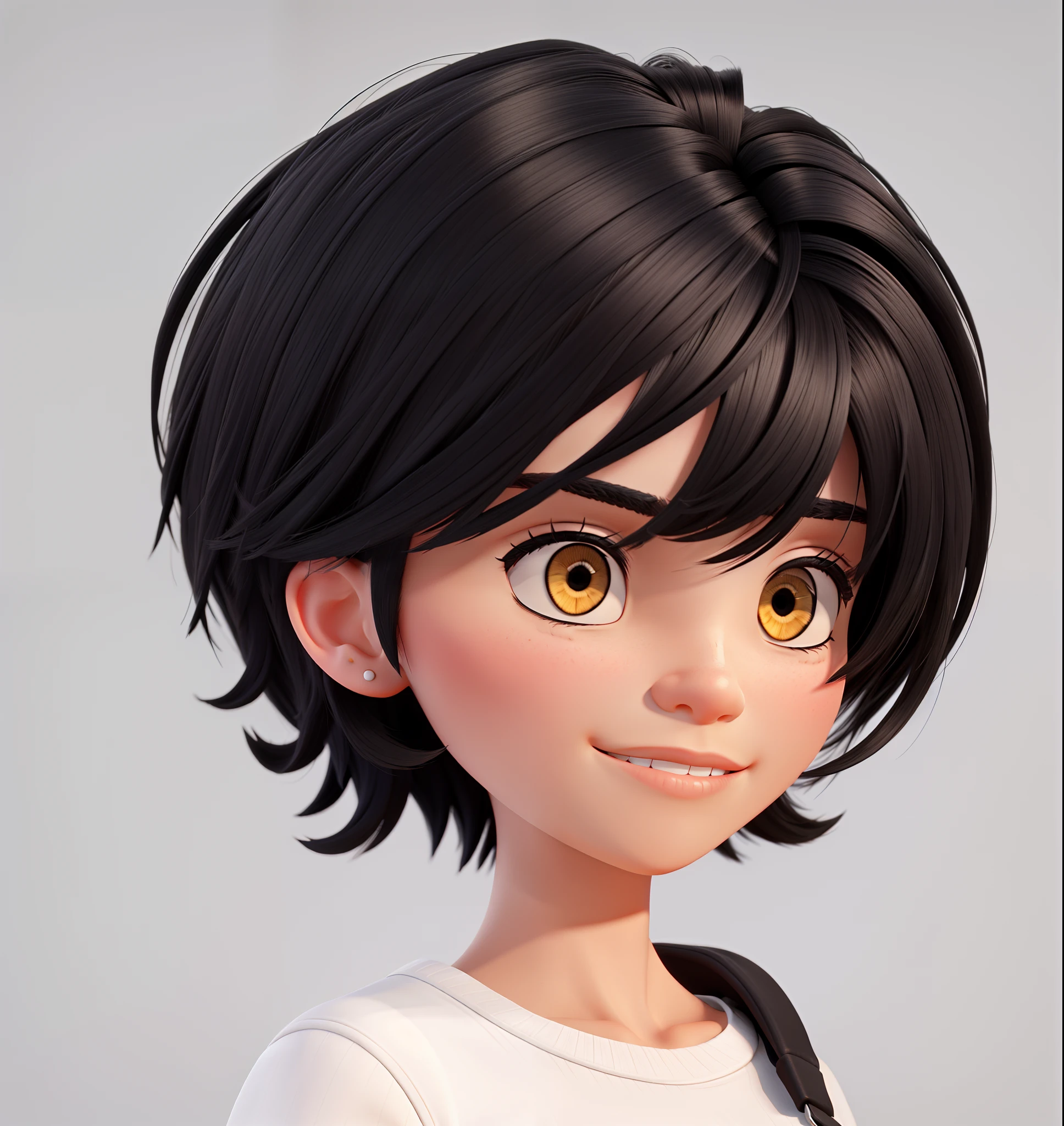 Black hair bangs