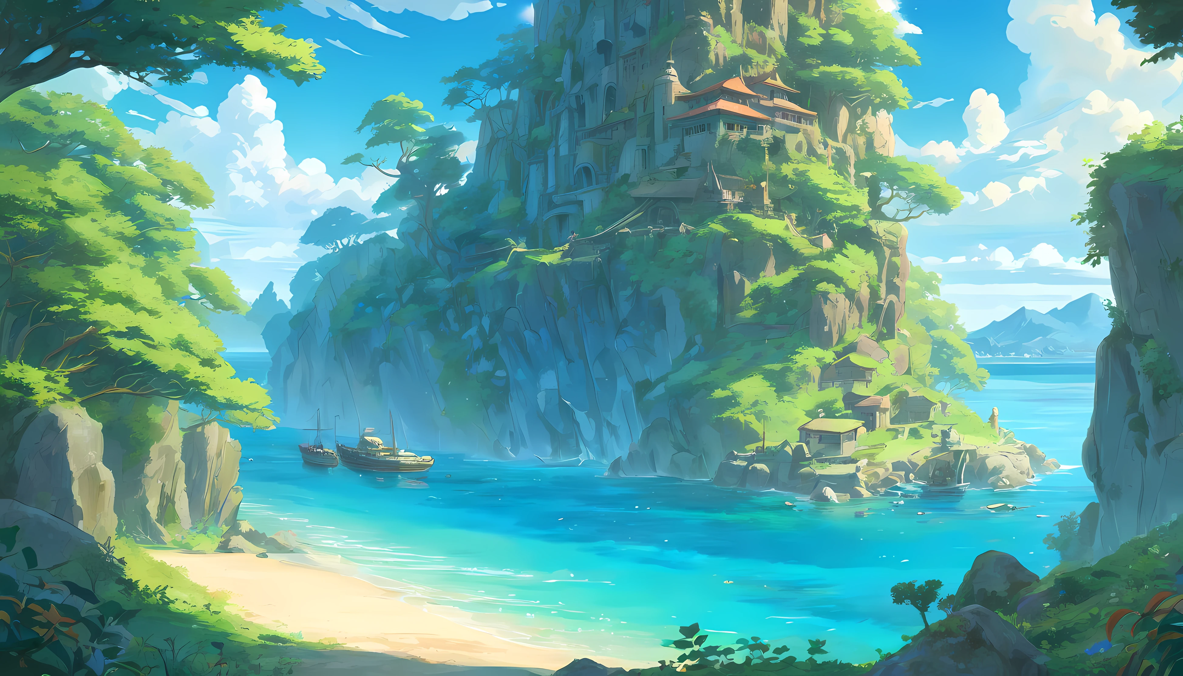 (best quality,4k,8k,highres,masterpiece:1.2),ultra-detailed,(realistic,photorealistic,photo-realistic:1.37),crumbling ruins,sunken ancient structures,uplifted island,worn-out buildings,tree stumps,decaying roots,dry coral,twisted branches,tilted soil,flooded areas,crystal clear water,ripples of the sea,breath-taking scenery,sunken treasures,overgrown vegetation,mystical atmosphere,sun-kissed island,majestic view,serene tranquility,surrounded by the sea,natural wonders,untouched landscape,remote location,ancient mysteries,hidden secrets,melancholic beauty,history frozen in time,dramatic lighting,submerged history,enchanted island,ghostly remnants,whispers of the past,echoes of lost civilizations,mysterious artifacts