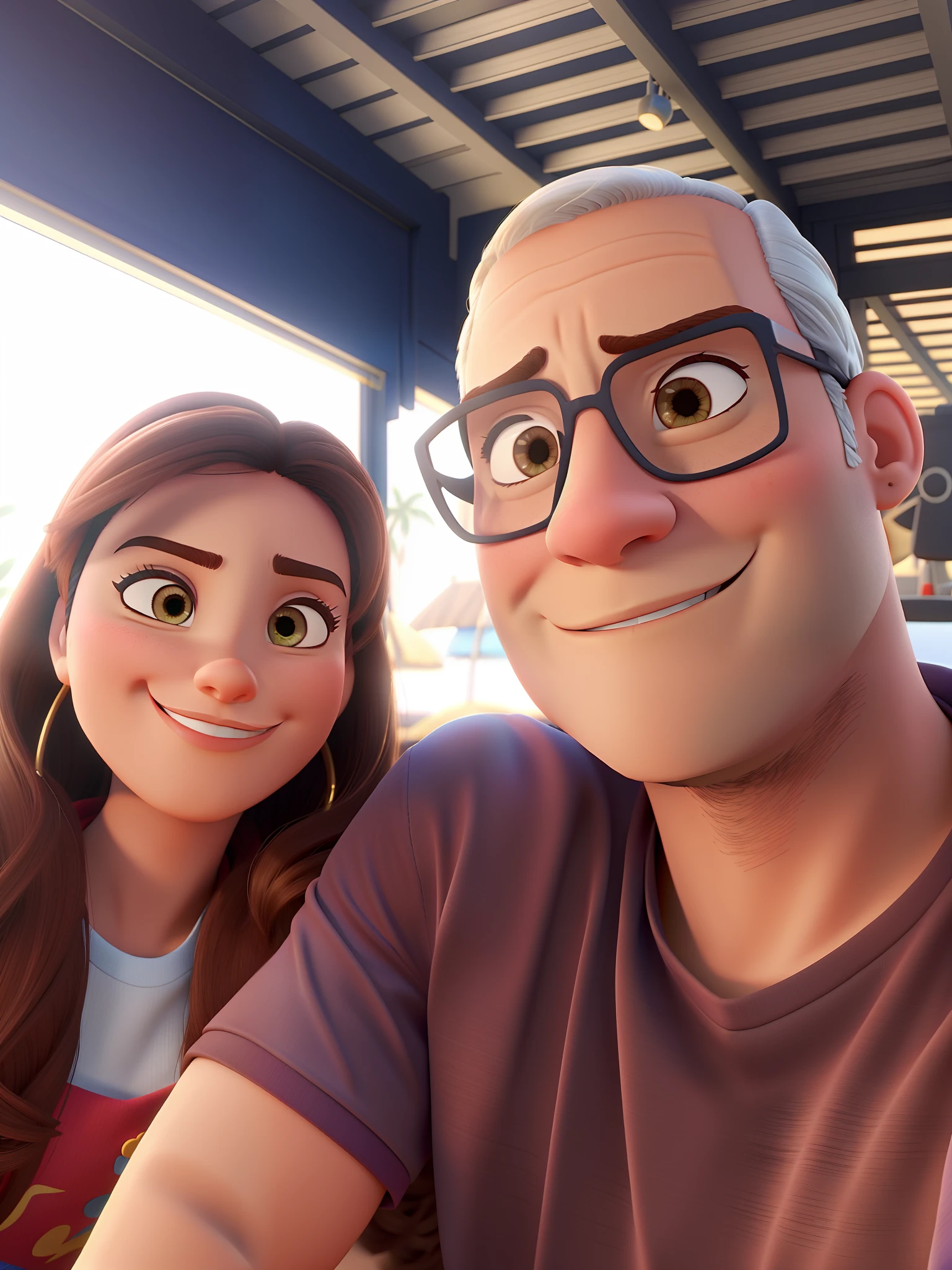 casal homem e mulher no estilo Disney Pixar, alta qualidade, melhor qualidade