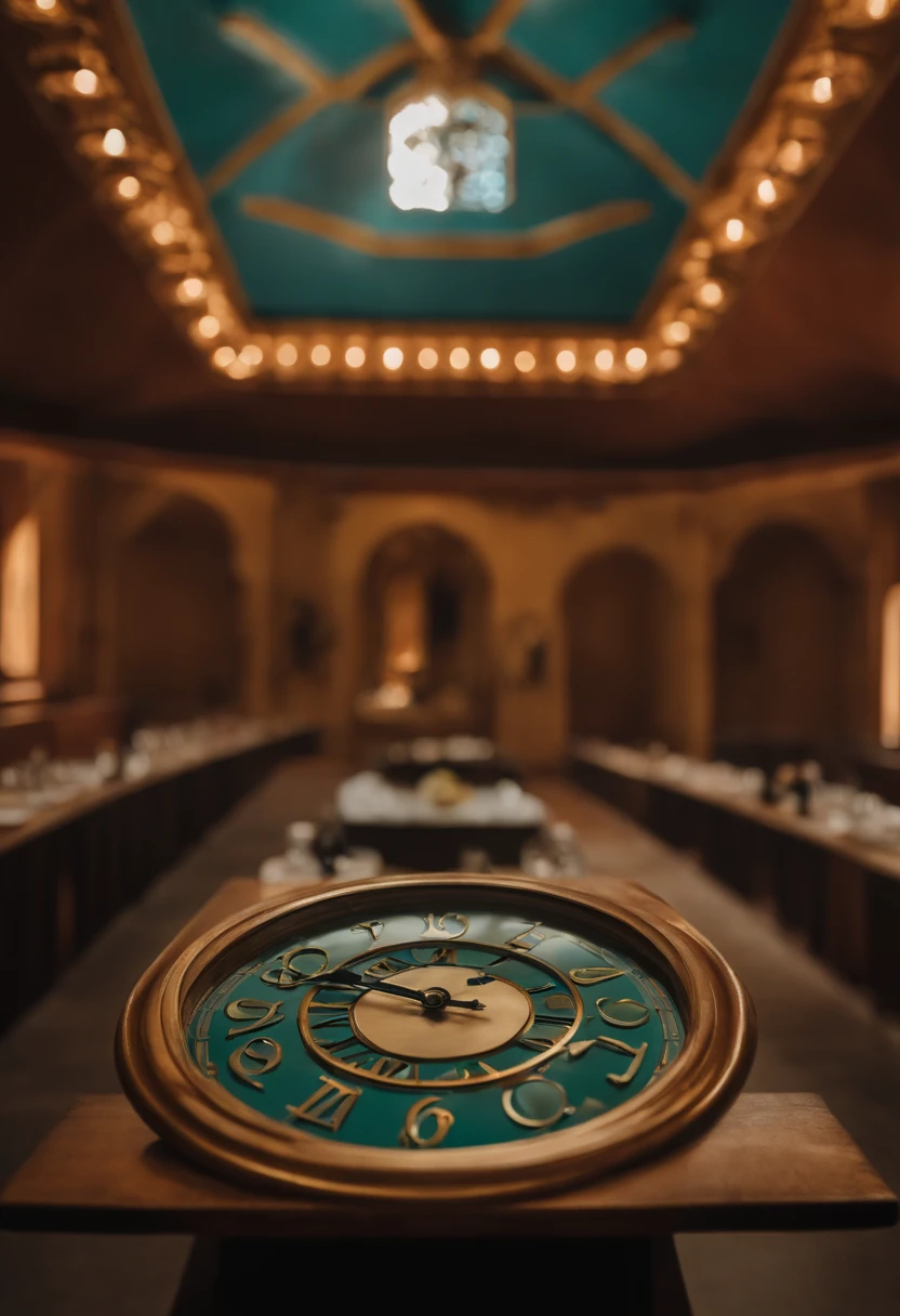 There are two people sitting at a table with a clock, Directed by: Nandor Soldier, Usando tatuagens shipibo, Directed by: Robert Combas, Directed by: Márta Lacza, Directed by: Willian Murai, instagram post, Parece Fabiula Nascimento, Marischa Becker, Malika Favre, Postagem no Reddit, WPOL e Sarasti