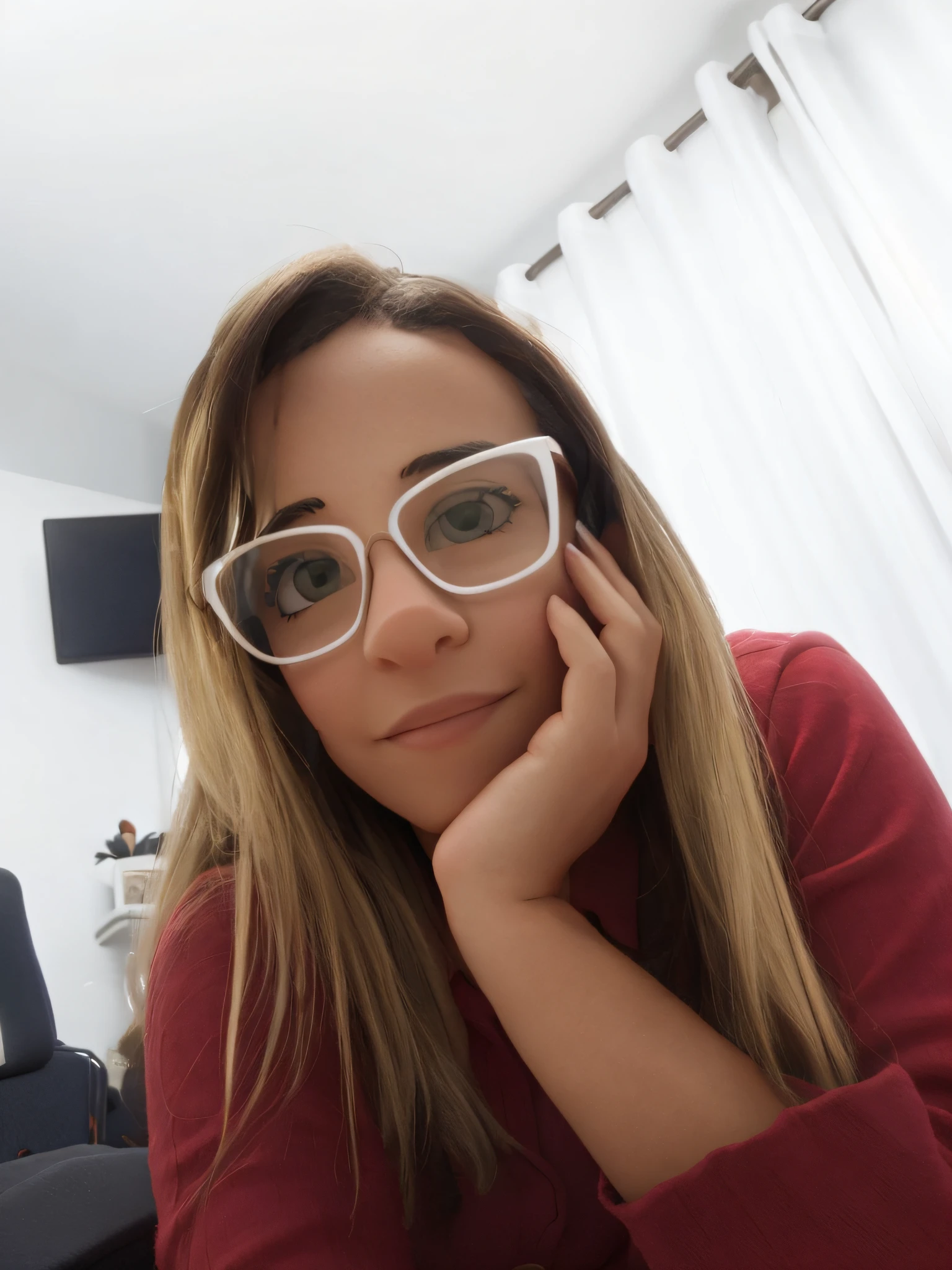 Woman in glasses posing for photo