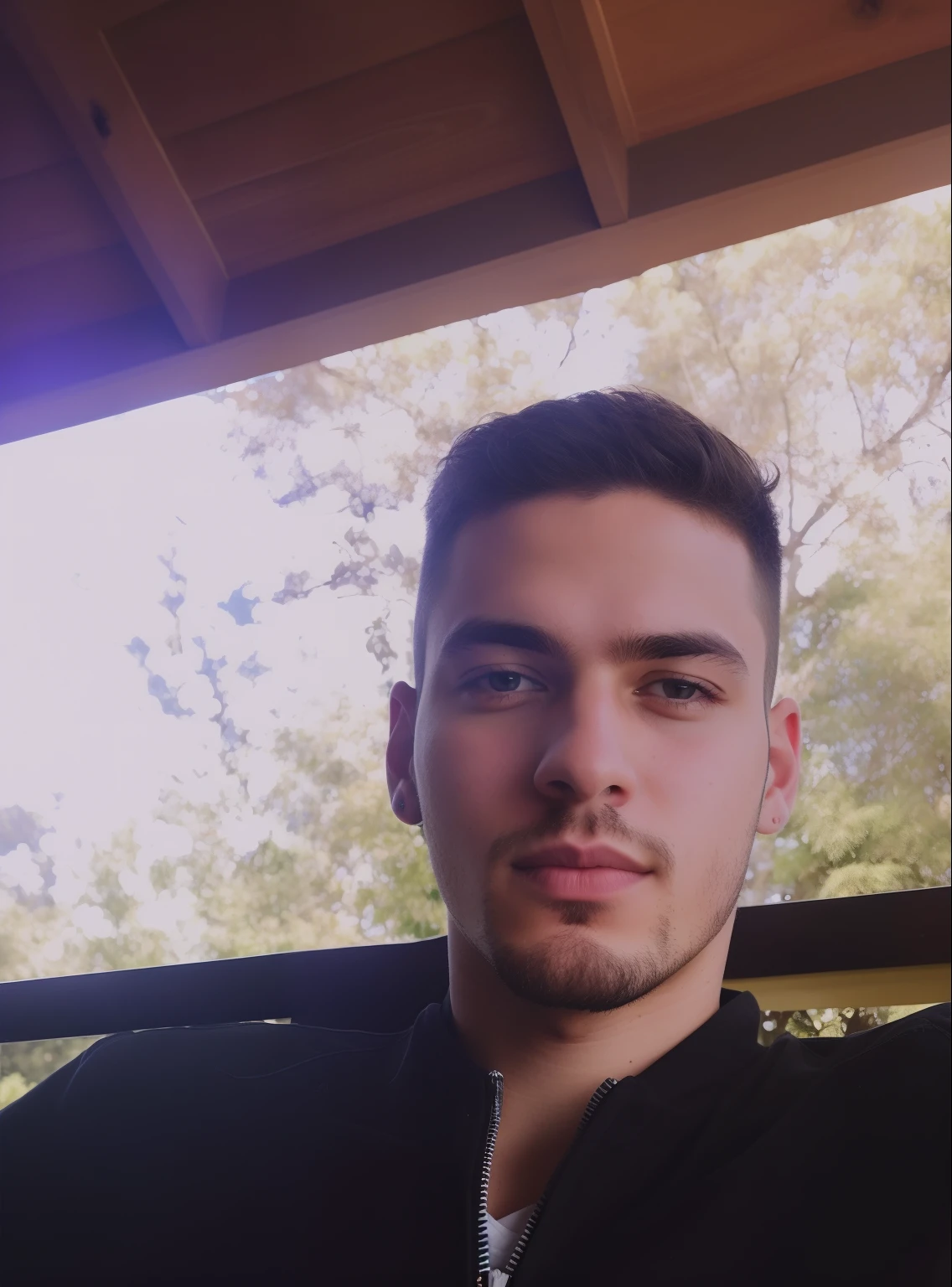 Hay un hombre sentado en una silla con un celular en la mano, Around 18 to 29 years old, Joven griego, Foto de perfil, taken in the early 2020s, young spanish man, Retrato de perfil, Caio Santos, 18 years old, 2 3 years old, 21-year-old, Un hombre guapo,pelo corto negro