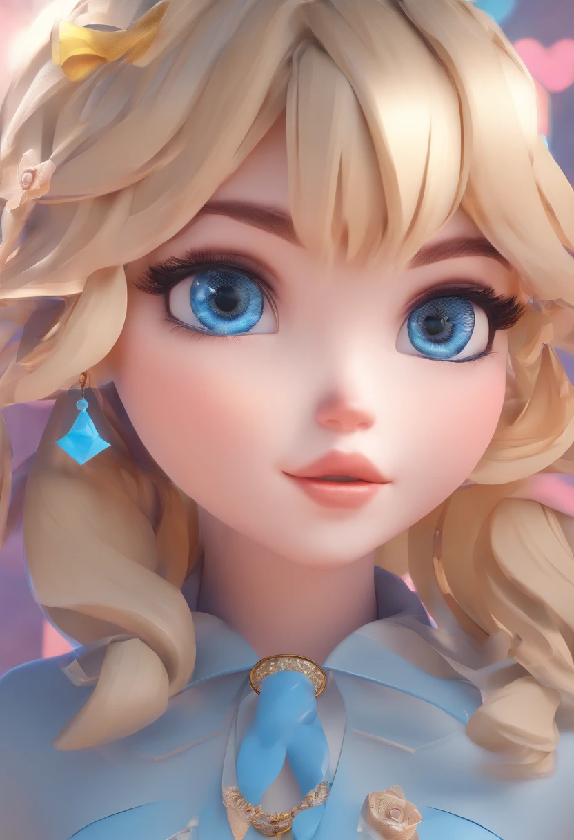 best quality, master part, fotorrealista, extremamente detalhado CG unidade 8k papel de parede, Chibi,1girl, Elsa,sozinho, cheio_corpo, sorrir, Olhando_em_visualizador, ao ar livre,