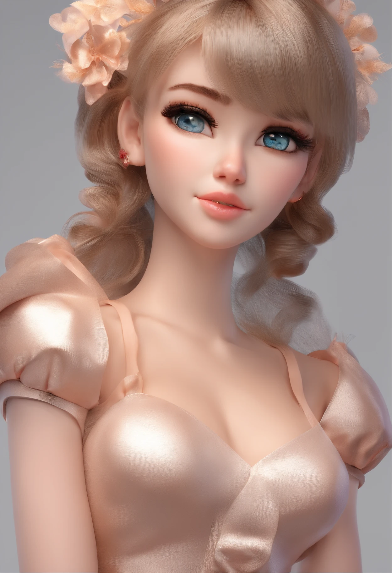 best quality, master part, fotorrealista, extremamente detalhado CG unidade 8k papel de parede, Chibi,1girl, Elsa,sozinho, cheio_corpo, sorrir, Olhando_em_visualizador, ao ar livre,