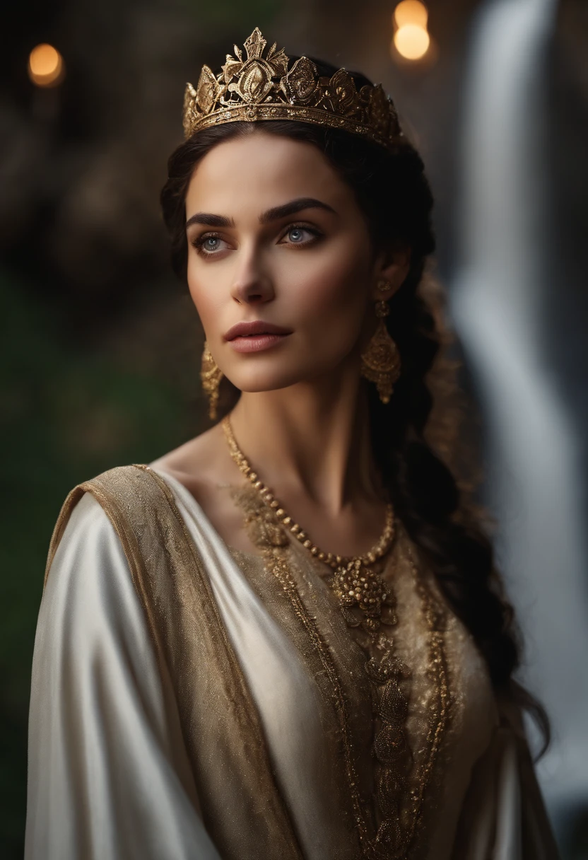 best quality,4k,8k,highres,masterpiece:1.2,ultra-detailed,realistic:1.37,medieval prince,waterfall,tomando banho,sem vestes,tunic,prince,beautiful detailed eyes,beautiful detailed lips,extremely detailed eyes and face,long eyelashes,portraits,landscape,rich colors,soft lighting