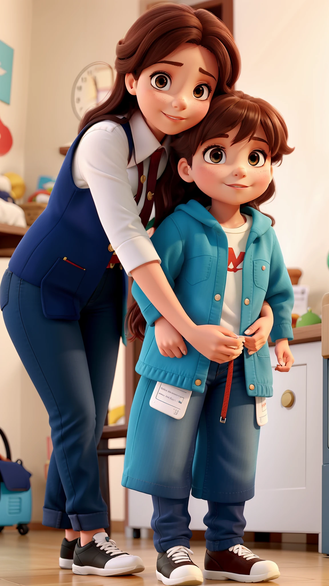 a woman and a child, alta qualidade.