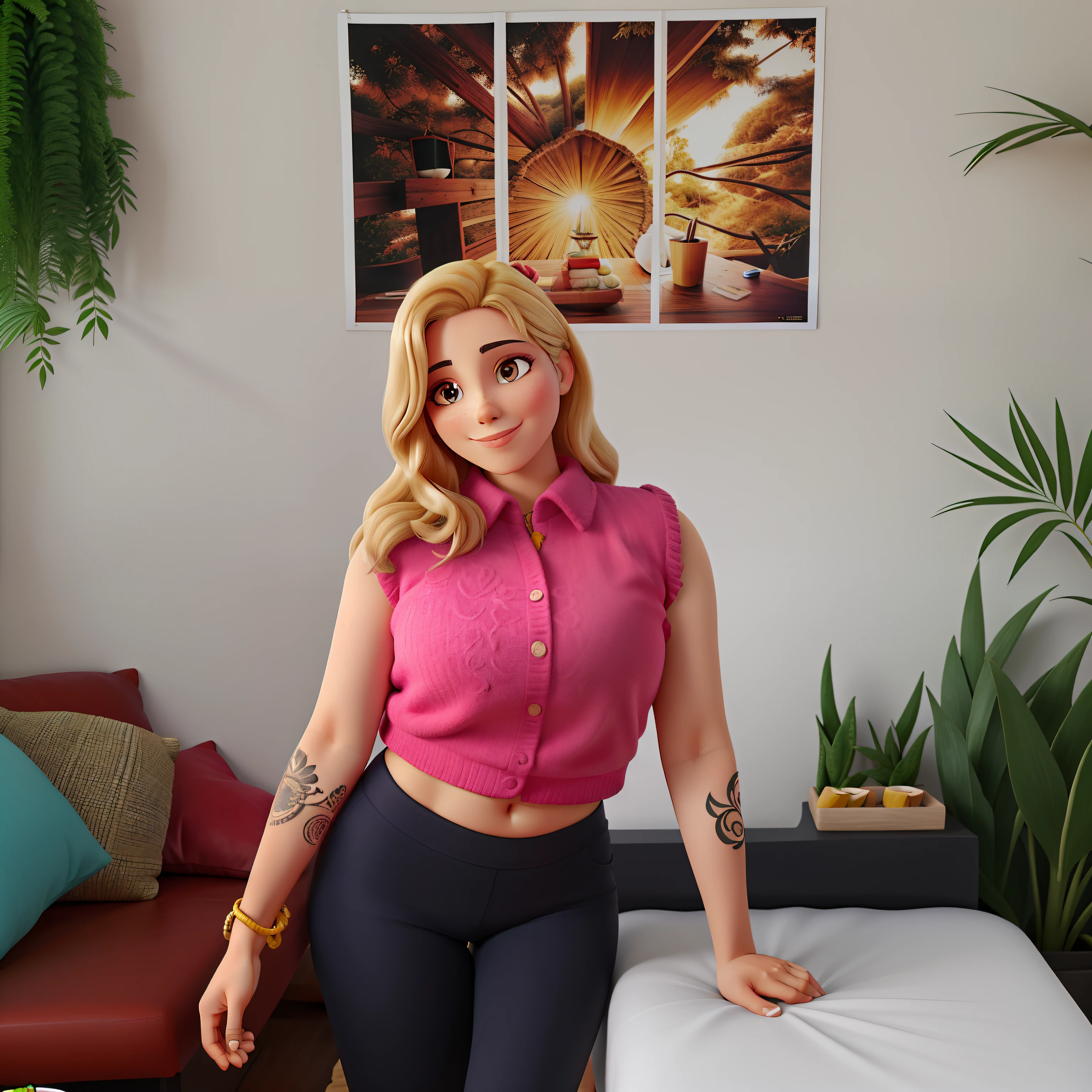 Poster fundo com maca de massagem.