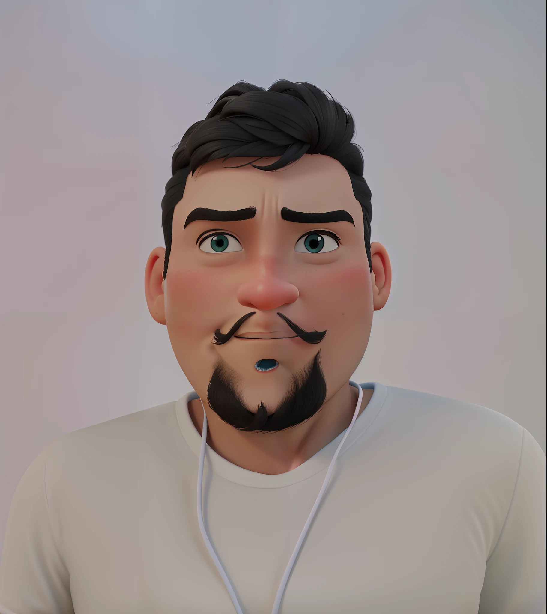 Uma foto ao estilo Disney Pixar fundo branco, alta qualidade
