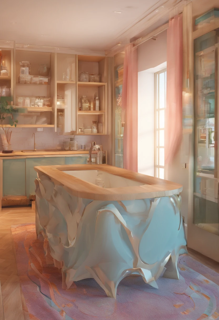 Lavabo de porcelana azul y blanca.