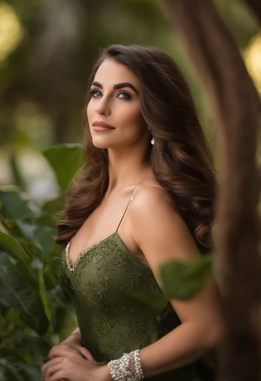 menina: Chloe, aproximadamente 5 anos de idade, cabelo curto estilo Disney, olhos castanhos e sorrisos. mulher: Flavia, 29 anos, longos cabelos loiros. homem: Vasco, 39 anos, scenecy: Chloe, Vasco and Flavia are in a valley, ao fundo um dia ensolarado e um castelo, Destacando o Sol.