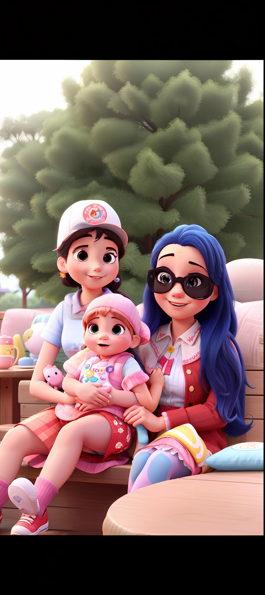 pai, Mother Girl in Hat, Disney pixar |