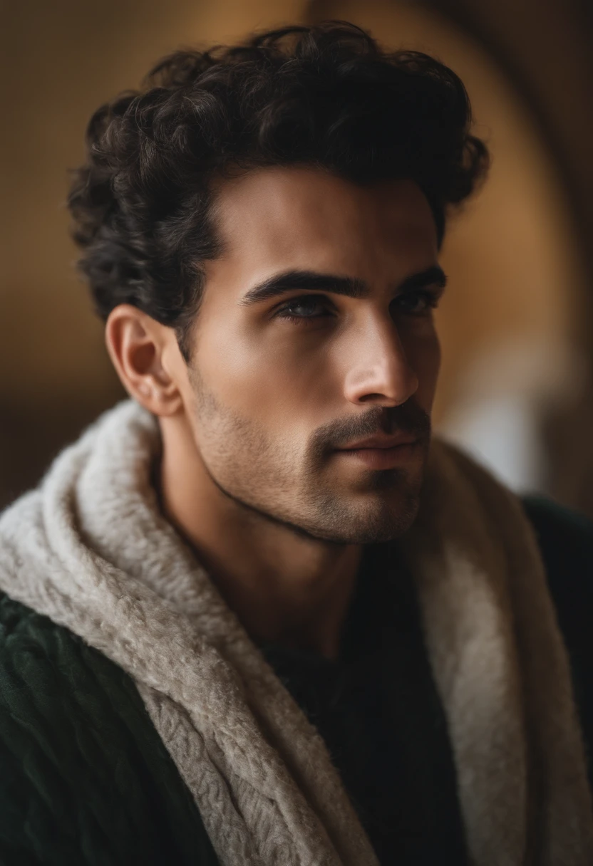 homem, cabelos brancos, sentado numa nuvem, sorrindo, looking-into-camera