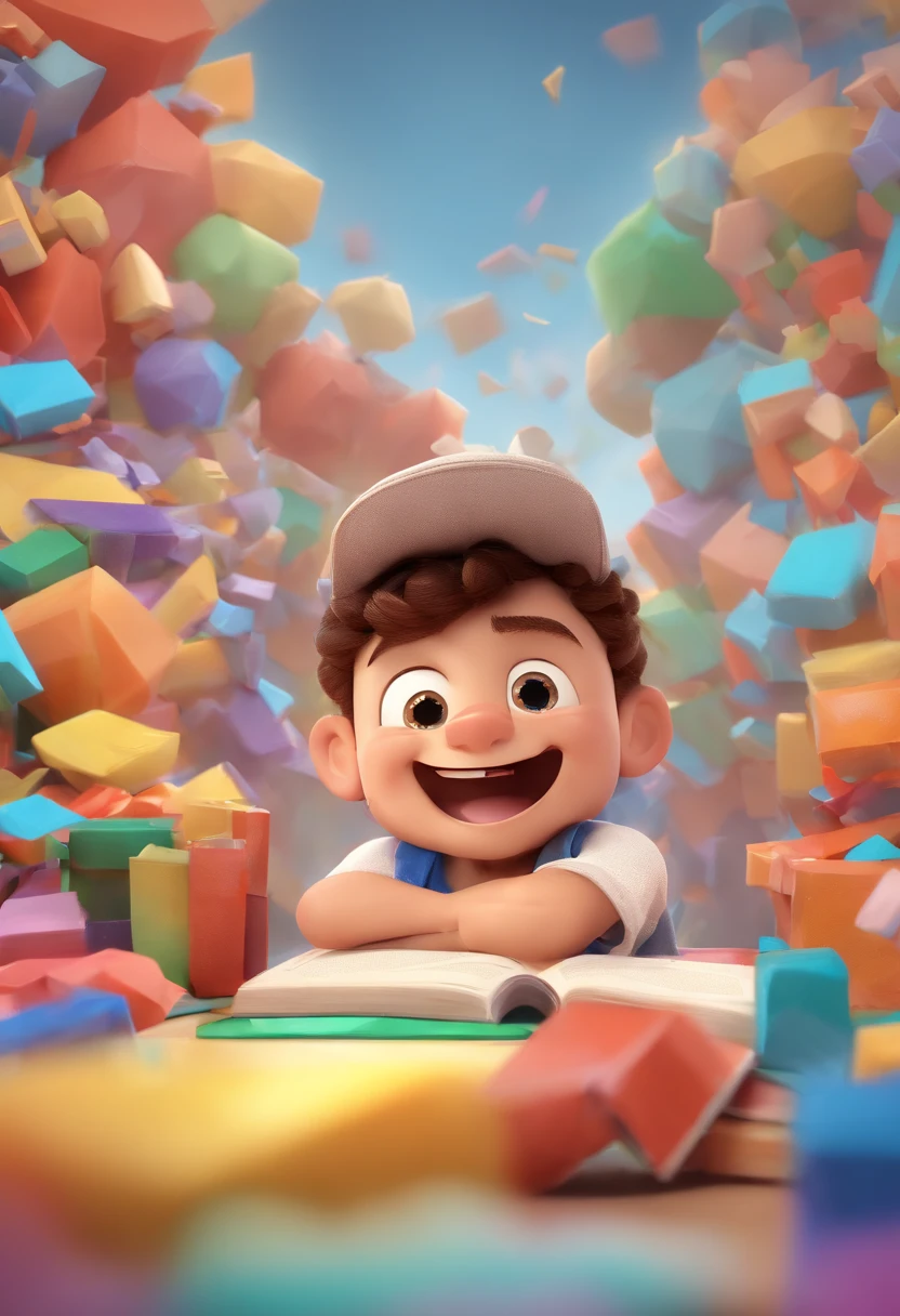 , sorriso insano, Homem de pele marrom com um sorriso gigante, happily smiling at the camera, sorriso atrevido, he's smiling, sorriso muito grande, Macho sorridente, foto de perfil headshot, rindo sorriso enorme, desenhando no estilo Arte 3D, c4d, fundo de cor branco puro, estilo disney, estilo pixar render ilustracao Super Detalhe, 8k Brasil