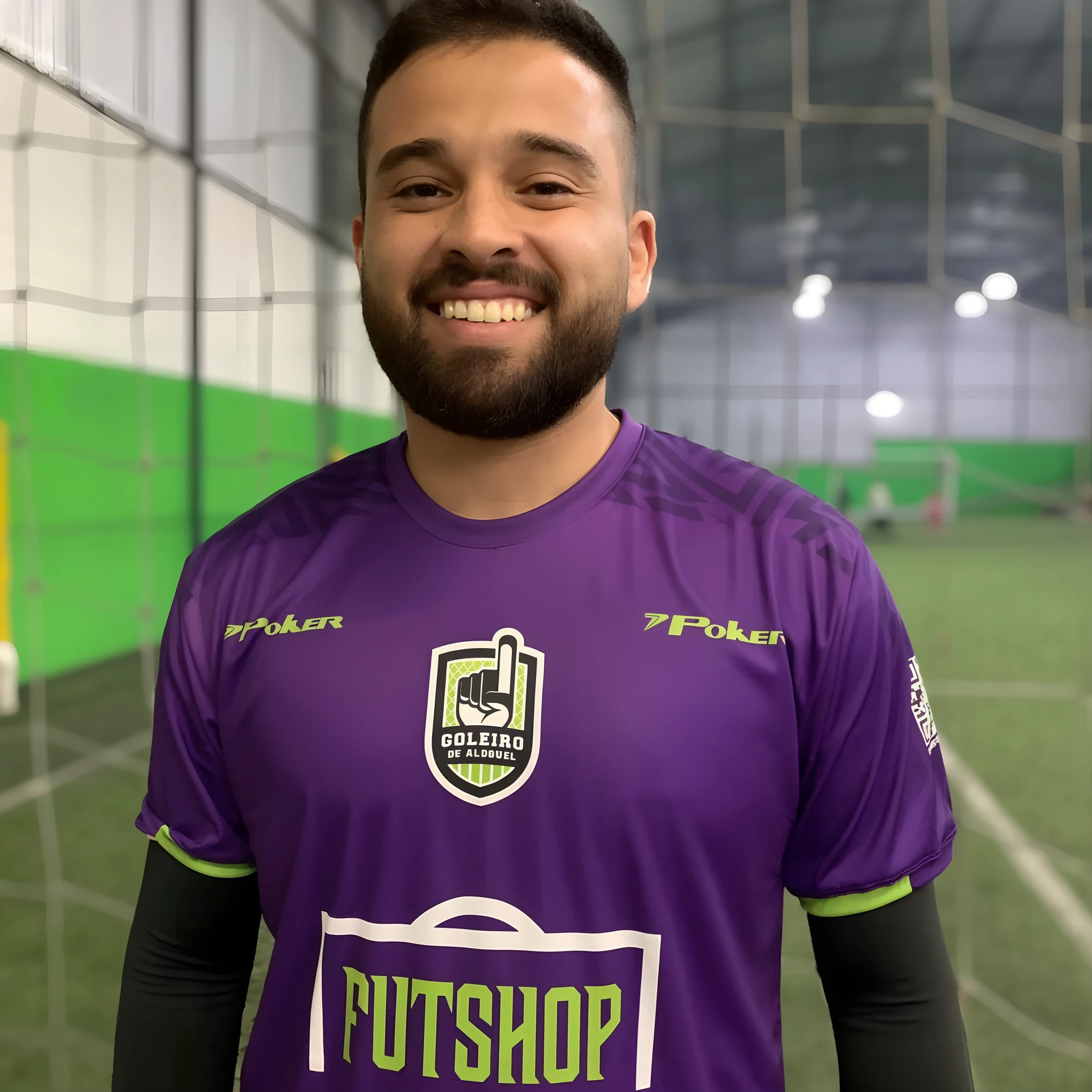 arafed man in purple jersey standing in a soccer field, dan dos santos, joel torres, brian pulido, indoor picture, luis melo, duncan fegredo, headshot, album photo, retro 9 0 s, emad mostaque, romero ressendi, indoor shot, ronaldo nazario, malika favre, 1 / 4 headshot