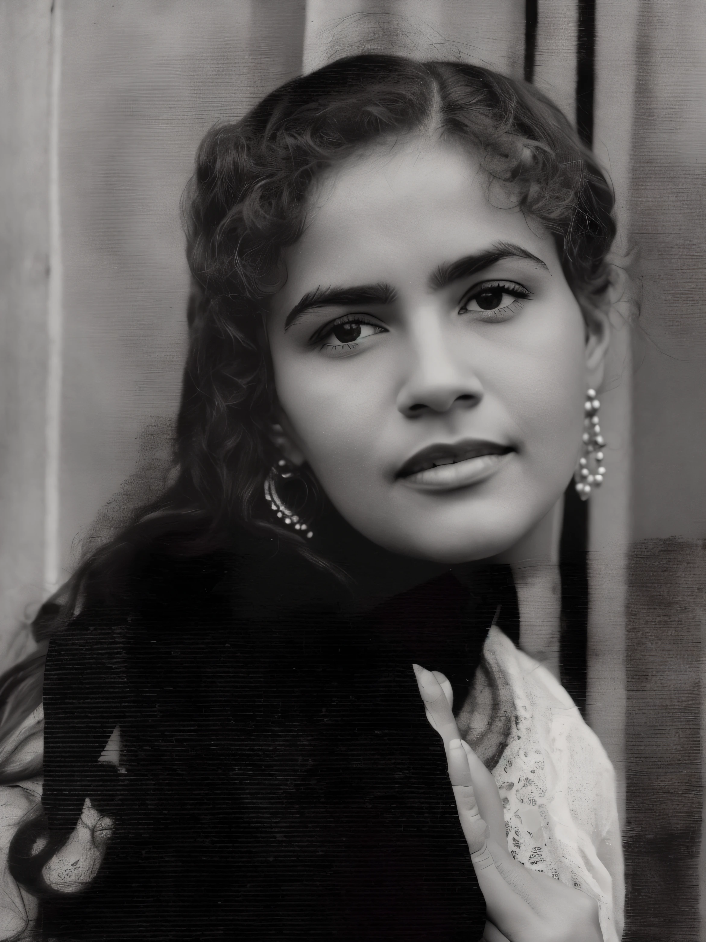 Black and white photo of a woman wearing a headscarf, inspirado por T. K. Padmini, Foto antigua en blanco y negro, black and white old photograph, Una vieja foto de Balck y blanco, realistic old photograph, old photograph, Foto antigua realista, old photograph, Foto antigua en blanco y negro, Foto vintage en blanco y negro, Imagen antigua, foto antigua