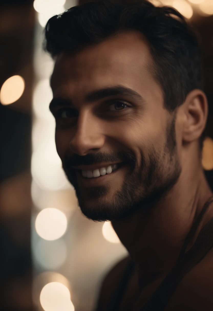 morena Skinned Man With Light Eyes, Well Defined Face And Striking Smile In 4K