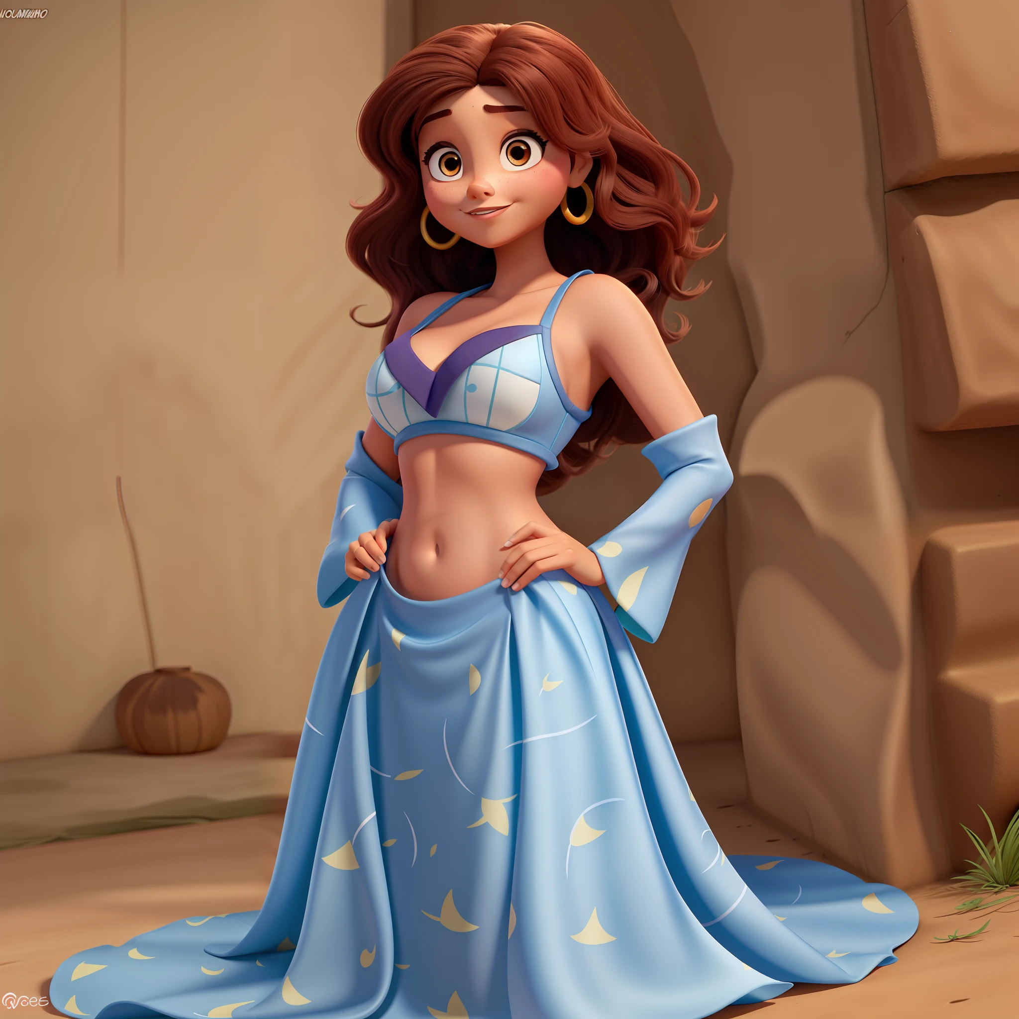 Mulher morena estilo disney pixar,  alta qualidade,  melhor qualidade