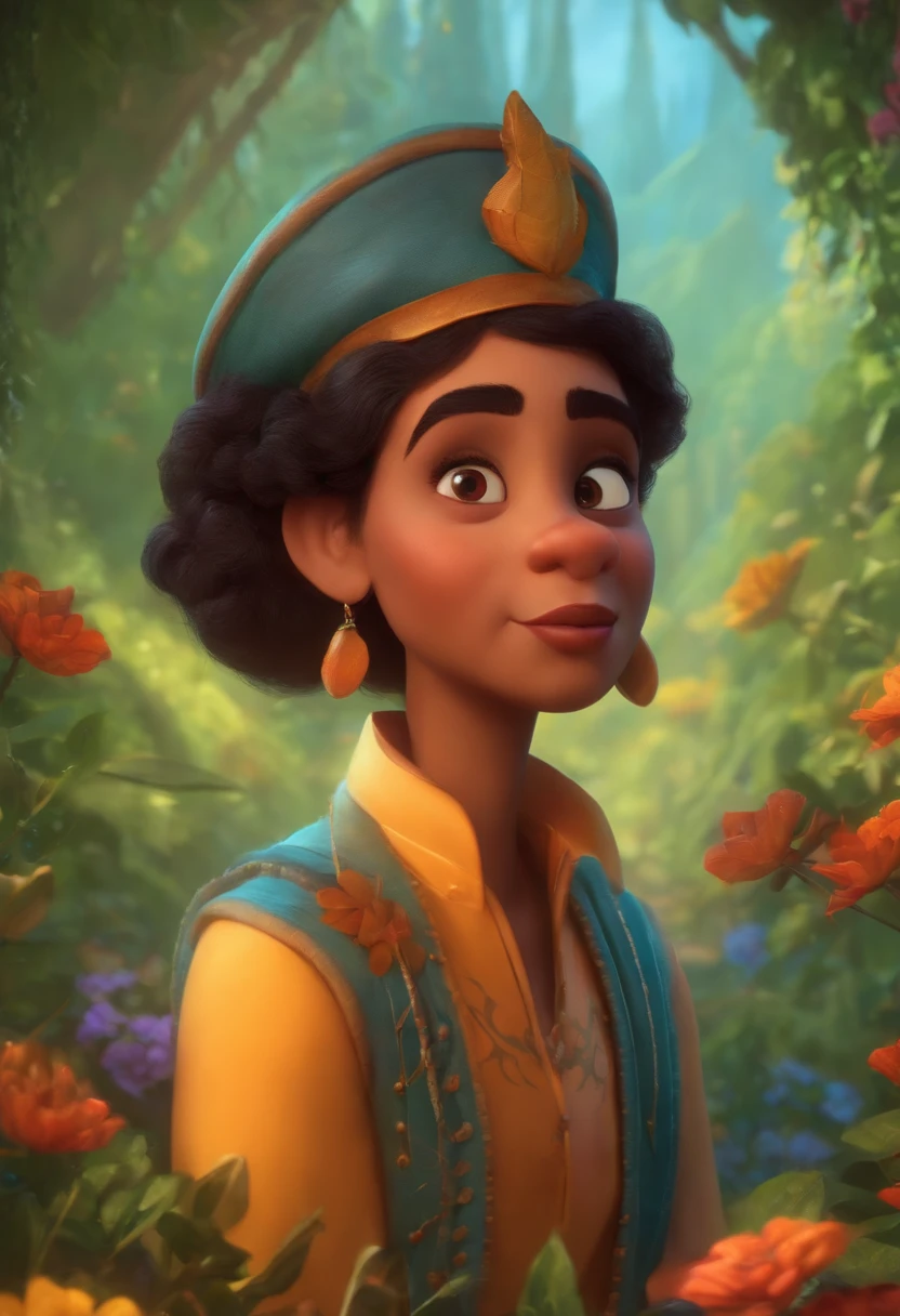 Criar um personagem no estilo pixar dentro de um jaleco. personagem morena