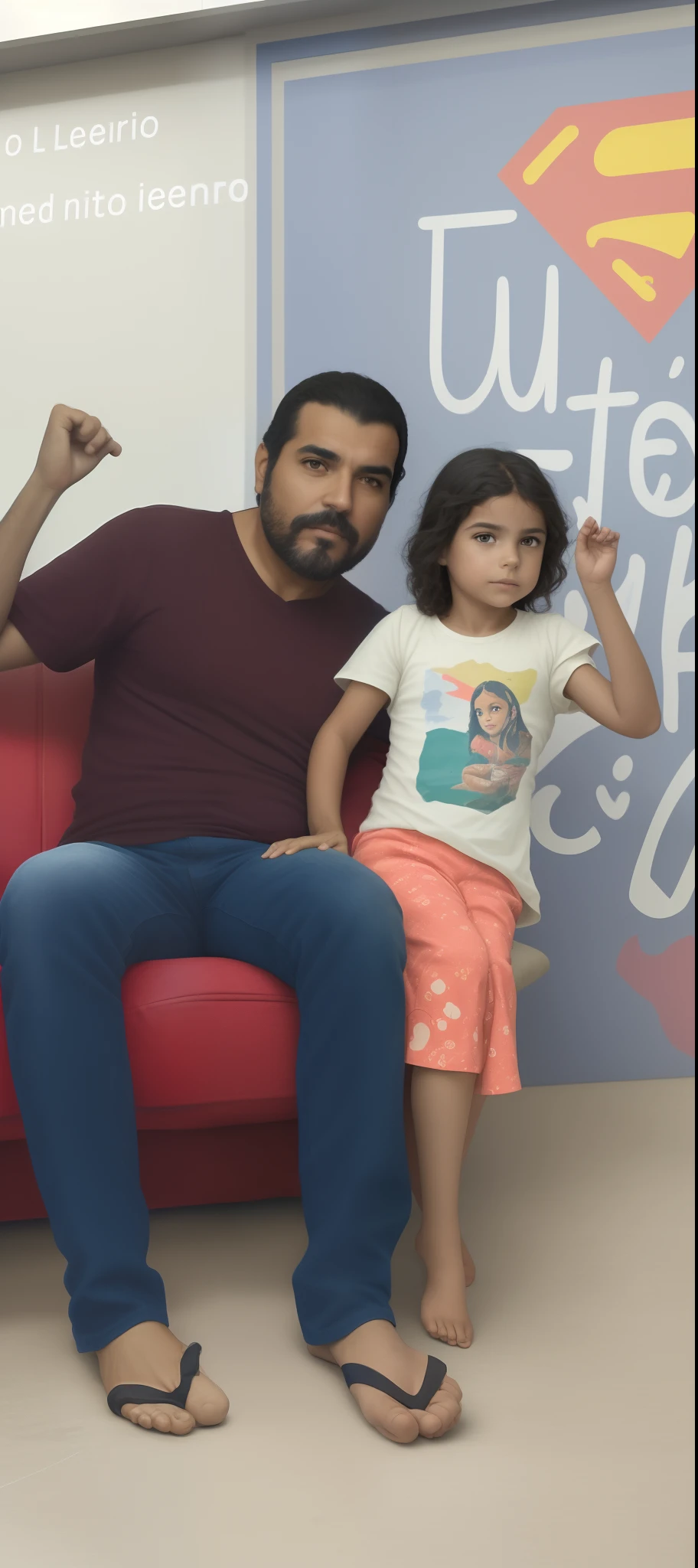 there is a man and a little girl sitting on a couch, edu souza, with a kid, by Nándor Katona, caio santos, Henry Alvim Correa, mohamed reda, david rios ferreira, by Amelia Peláez, andrea rocha, in sao paulo, by Maria Helena Vieira da Silva
