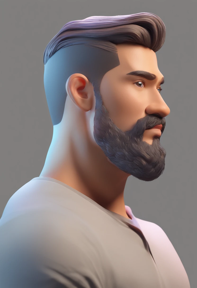 An illustraion, Highlighting a man's skin is black, cabelo liso, curto  e preto, Desenvolva esta arte em Full HD, Focus on your cinematic touch, Estilo Disney Pixar Animations