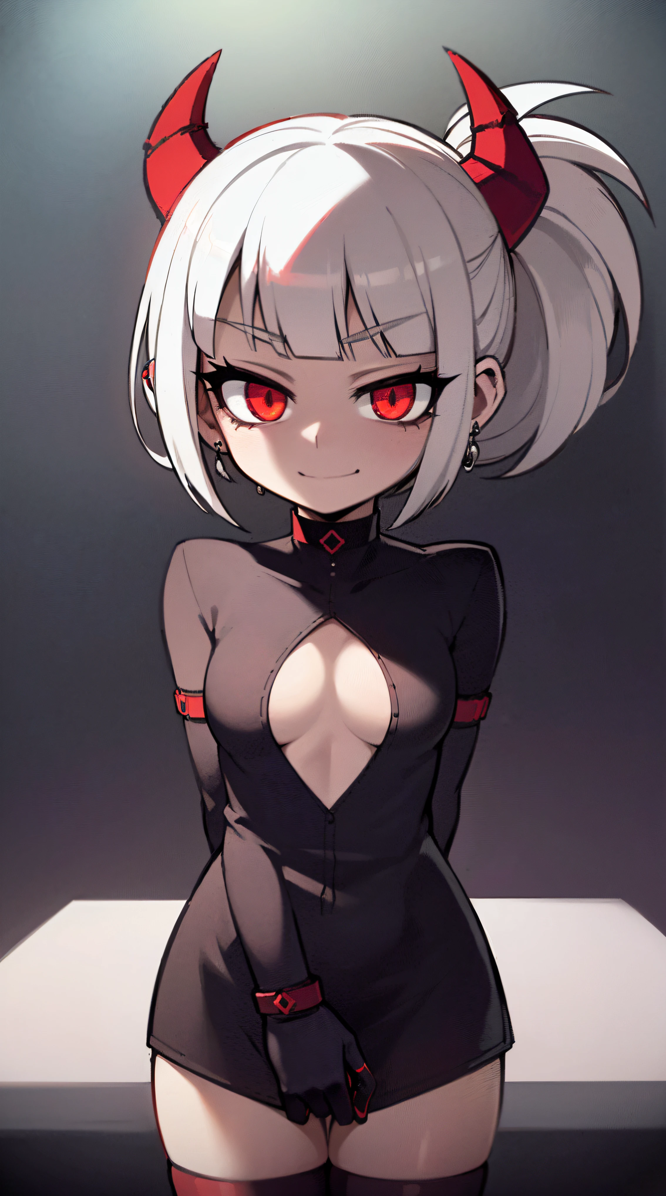 BLACKLIGHT, ((NSFW)), ((Small Boobs)), realistic art, extremely delicate and beautiful, ultra-detailed, (1girl), ((Red eyes)), floating, detailed light, illustration, dynamic angle, depth of field, ((((milf)))), girly, ((Red and White hair, multicoloured hair, Red highlights hair, (Ponytail), hair ornament, hair flower, flower, makeup, braid, smile)), demon eyes, fangs, pale white skin, (((best quality, 1girl, (skindentation), (blur background:0.6), (casual yet stylish, ((Demon Horns)), ), gorgeous, (short hair:1.5), soft lighting, wind, (front light:1.5), surprised, choker, smile, jewelry, earrings))), (ultra high res, best quality,), (8k, raw photo, best quality, masterpiece), technological sense, best quality, masterpiece, illustration,CG ,unity ,wallpaper, official art, Amazing, finely detail, an extremely delicate and beautiful,extremely detailed, highly detailed, sharp focus,rich background, (real person,photograph), ((high detailed skin)), ((( , (crazy eyes:1.3), (wide-eyed:1.2), (glowing eyes), (Demon) ))), (((a close up of a person with a weird face and nails, gothic maiden anime girl, gothic - cyberpunk, cyberpunk horror style, gothic art style, detailed digital anime art, gothic art, demon anime girl, gothic girl face, anime style 4 k, dark art style, anime cyberpunk art, gothic aesthetic, 1 7 - year - old anime goth girl, gothic horror vibes)))
