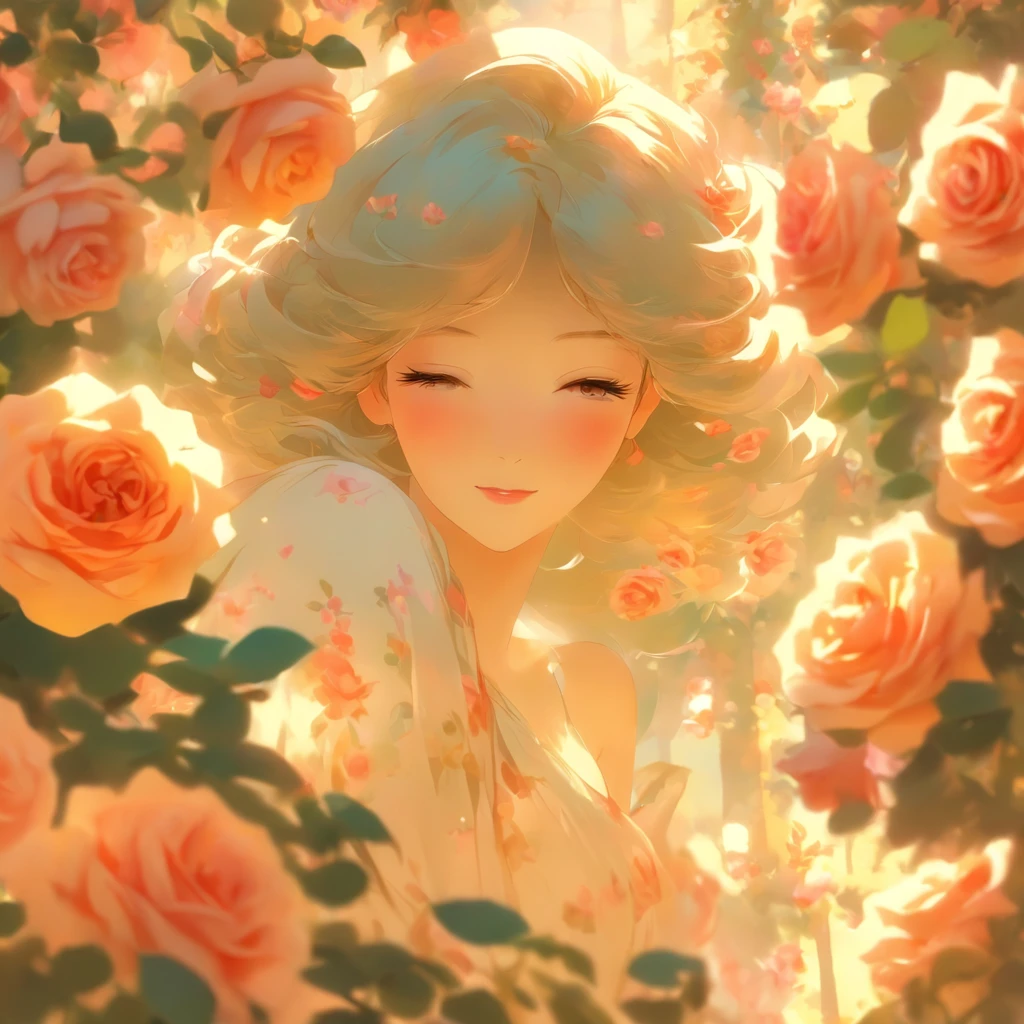 anime girl in a white dress holding a flower in a garden, beautiful anime artwork, beautiful anime art, guweiz on pixiv artstation, guweiz on artstation pixiv, beautiful anime, by Yang J, a beautiful artwork illustration, beautiful anime portrait, artwork in the style of guweiz, anime fantasy artwork, anime art wallpaper 4 k