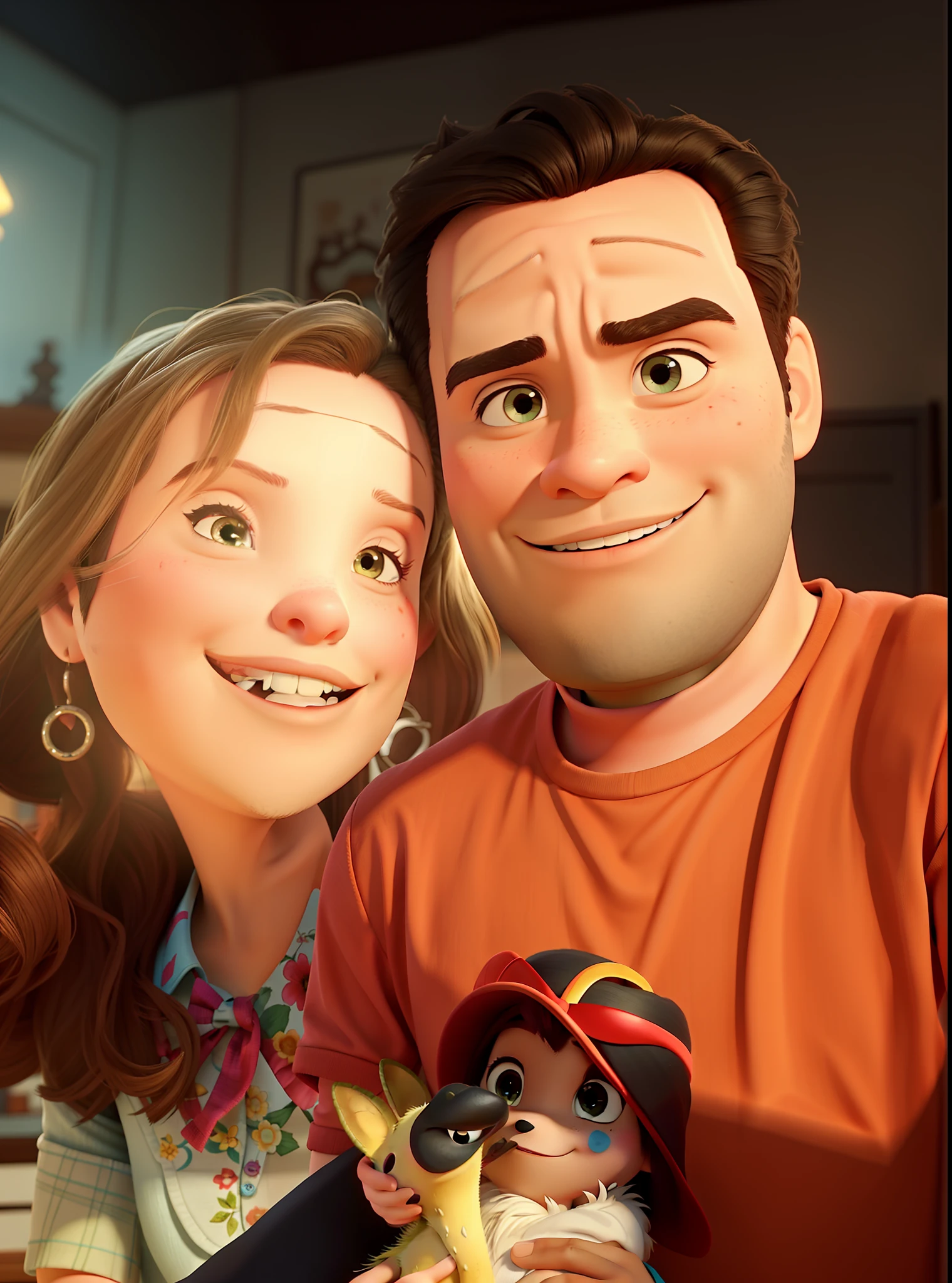 romantic couple, igual aos filmes Disney Pixar