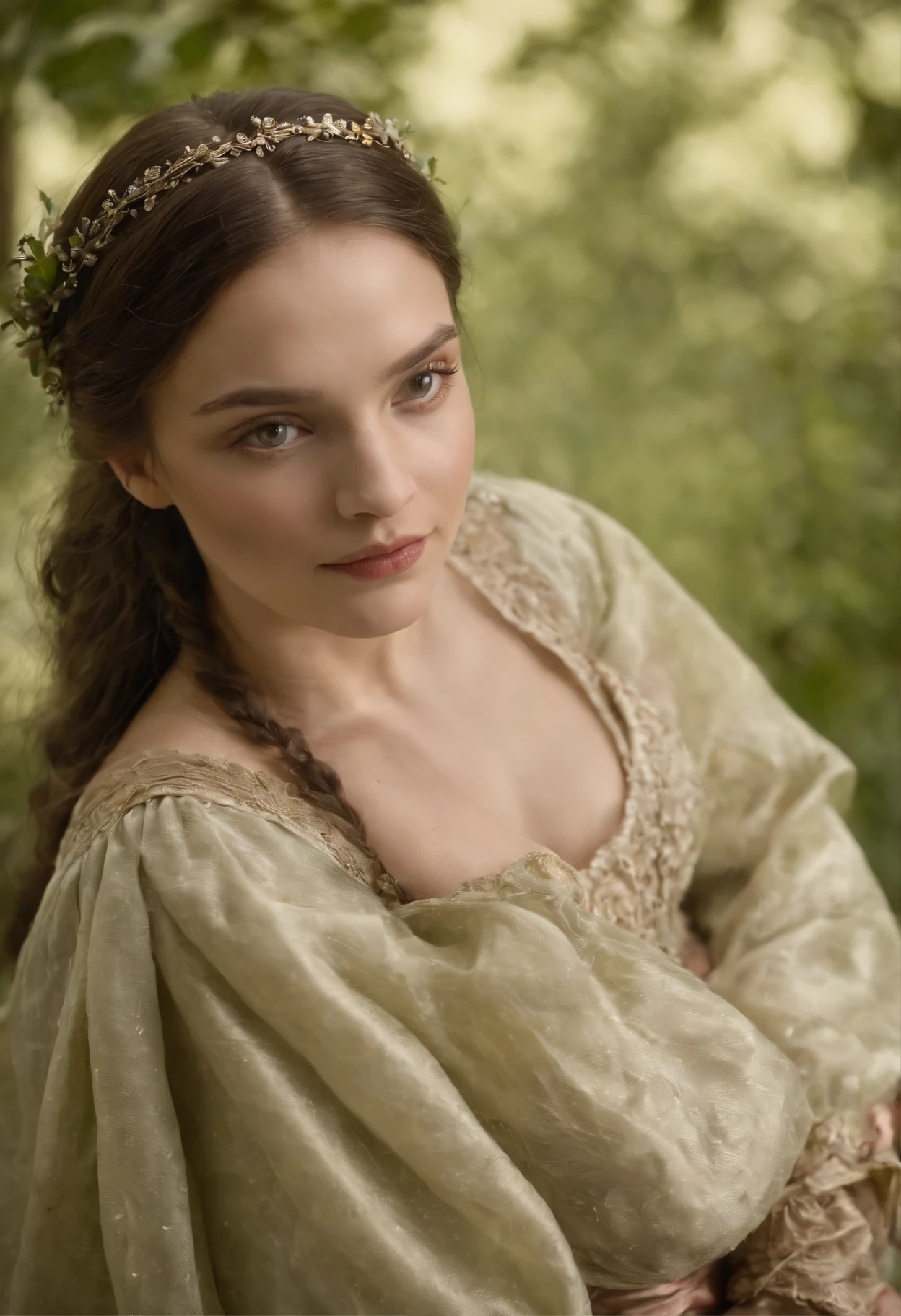 (((uma ferida avermelhada profunda atravessa sua bochecha esquerda))) tez justa, mulher em torno de 19 anos, cabelos brancos naturais, olhos verdes distintos, vestindo kohl, slender and graceful, Beautiful, luz de velas em um ambiente medieval, Ultra sharp focus, tiro realista, roupas femininas medievais, cores tetradicas (cicatriz:1.4)