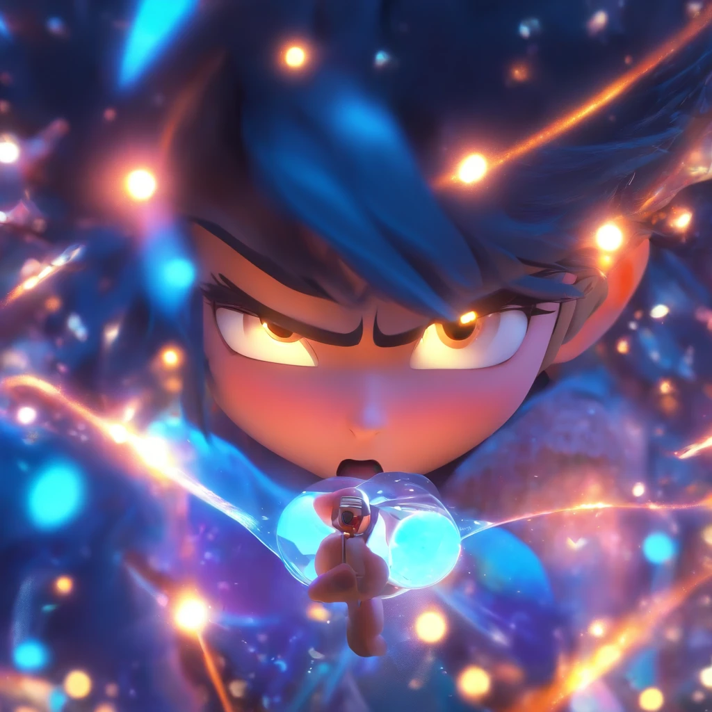 (Estilo Pixar),Modelo de quarto pequeno aconchegante, Modelo de personagem em miniatura, fonte de luz da direita para a esquerda, Rum lighting, fonte de luz da direita para a esquerda, (ISO distance vision), (de cima para baixo), Realistic proportions, Post-processing, ((perspectiva ortogonal)), Super Detalhe, Realistic, super realistic, photoreal render, Cor irridescent, Glitters