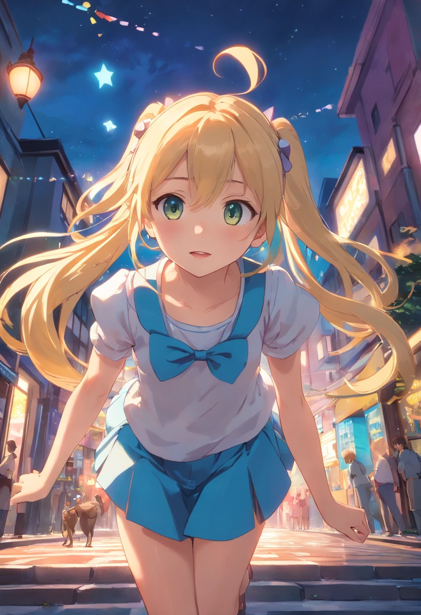 A 6--old nde girl with long double twintails hair, dynamic pose, alice in wonderland, alta qualidade, Foco claro (mess - house: 0.8), (obra-prima: 1.2) (realista: 1.2) (Bokeh) (melhor qualidade) (pele detalhada: 1.3) (detalhes intrincados) (8k) (Detalhe Olho) (foco nítido), (assustado) (various poses) Desenho