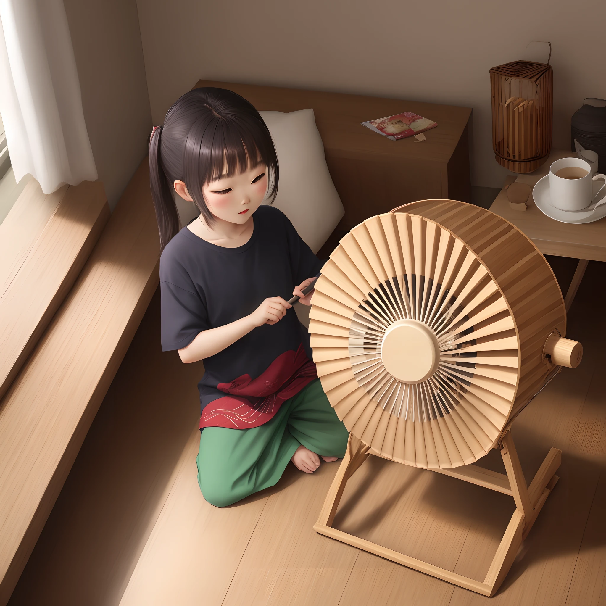 folding fan bamboo