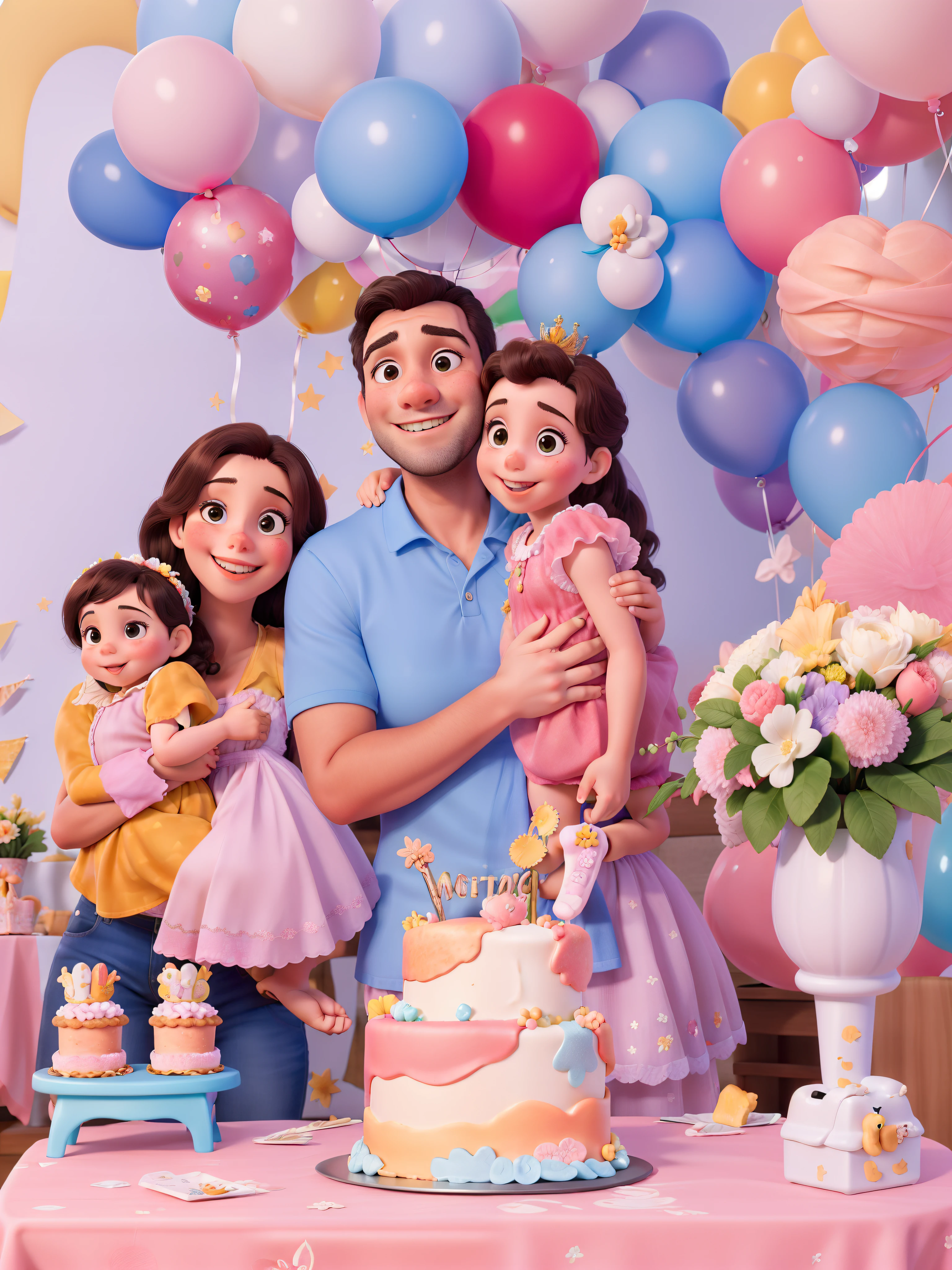 Obra-prima, de melhor qualidade, a beautiful 1st birthday party for a girl named Maitê.