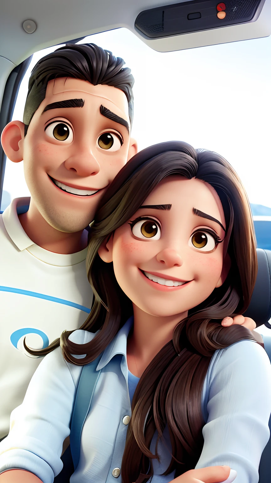 There is a man and a woman sitting in a car smiling, casal sorridente, Casal feliz, Mulher de 30 anos de Cuba, par, imagem de perfil, Ronaldo Luis Nazario de Lima, foto de perfil, Alanis Guillen, Ronaldo Nazario Fenomeno, Lovely couple, Ronaldo Luis Nazario da Lima, both smiling for the camera, david rios ferreira