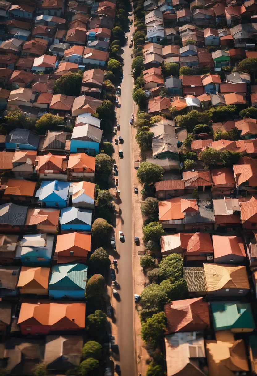 Create for me an aerial image of the Cidade Tiradentes neighborhood in São Paulo in the format of the pixar movie