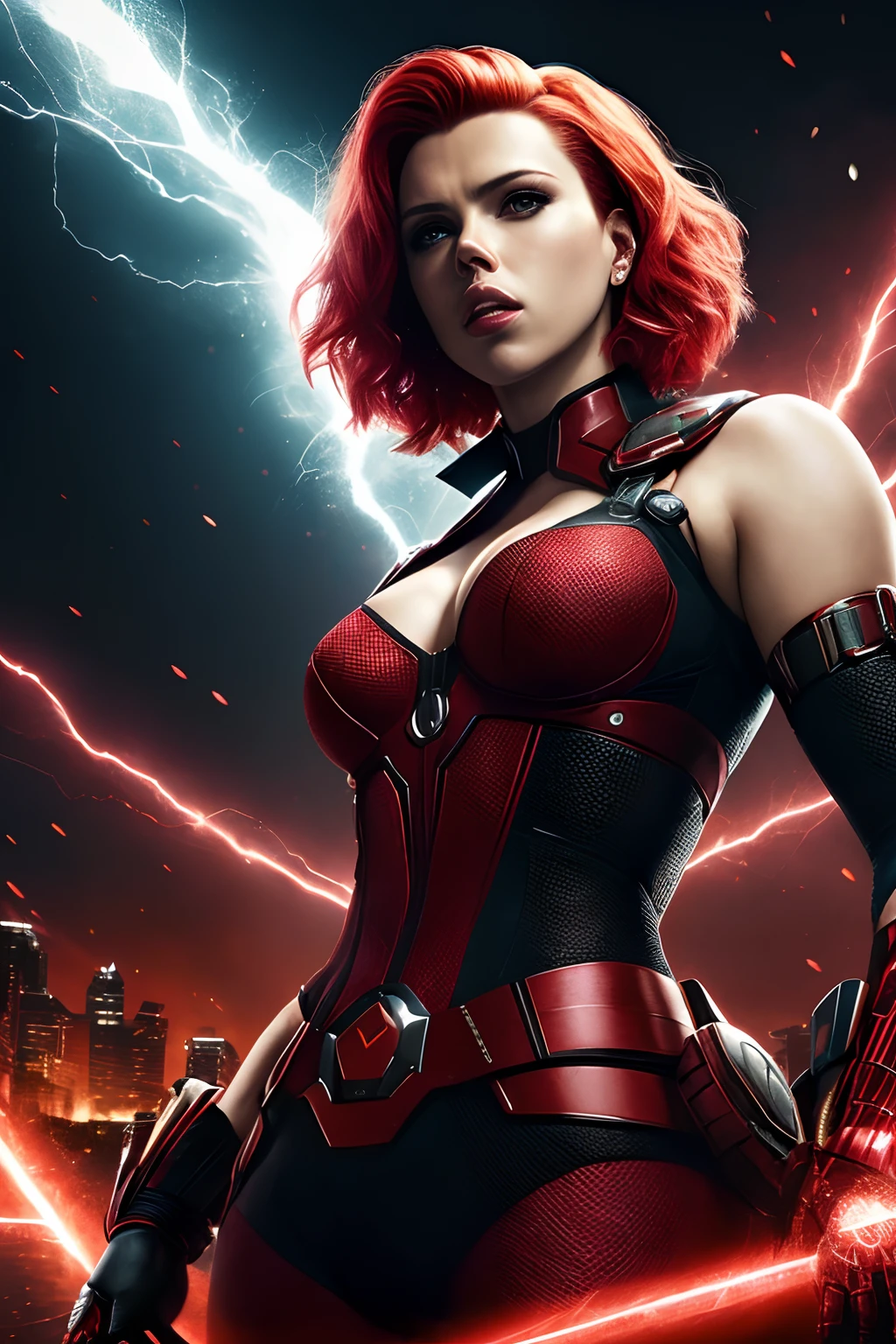 (papel de parede 8k extremamente detalhado), An average photo of Scarlett Johansson necromancer, intrincado, alto detalhe, Dramatic