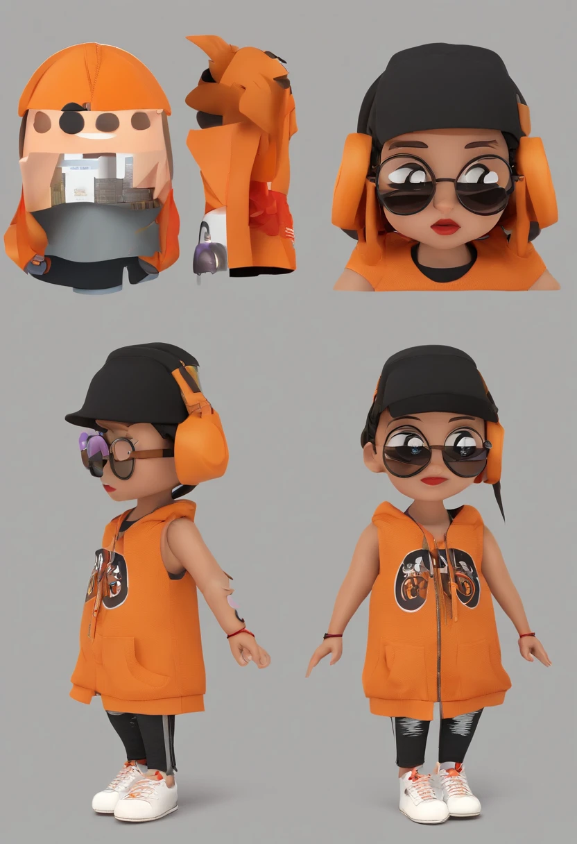Crie um poster 3D estilo Disney/Pixar Menina negra de 18 anos com cabelo cacheado curto nos ombros ,who has round black glasses and has small eyes and the eye color is dark brown, e na sua bochecha aparece covinhas quando sorri, vestida com uma camiseta da banda Resgate , ripped pants at the knees and ALL STAR sneakers, tocando teclado com seu tio um cara de 41 anos,cabelos cacheados e de cavanhaque, Torn pants , camiseta da banda catedral, tocando um contra baixo jazz Bass fender
