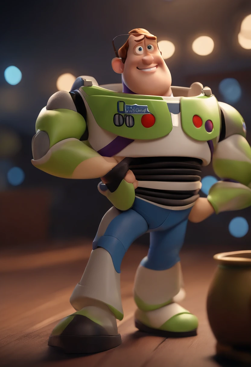 Cartoon character of a man wearing black glasses and a blue shirt, um personagem animado, Caractere estilizado, animation style rendering, 3D estilizado, Arnold Maya render, 3 d render stylized, toon render keyshot, Personagem 3D, Personagem 3D, 3d rendering stylized, 3 d character render, personagem de desenho animado, Personagem de close up, Pose de personagem, (Estilo Pixar) (master part:1.2) (Bokeh) (best quality) (pele detalhada) (textura detalhada) (8k) (argila) (Cinematic lighting) (foco nítido，Senta e vaza a parte superior do corpo