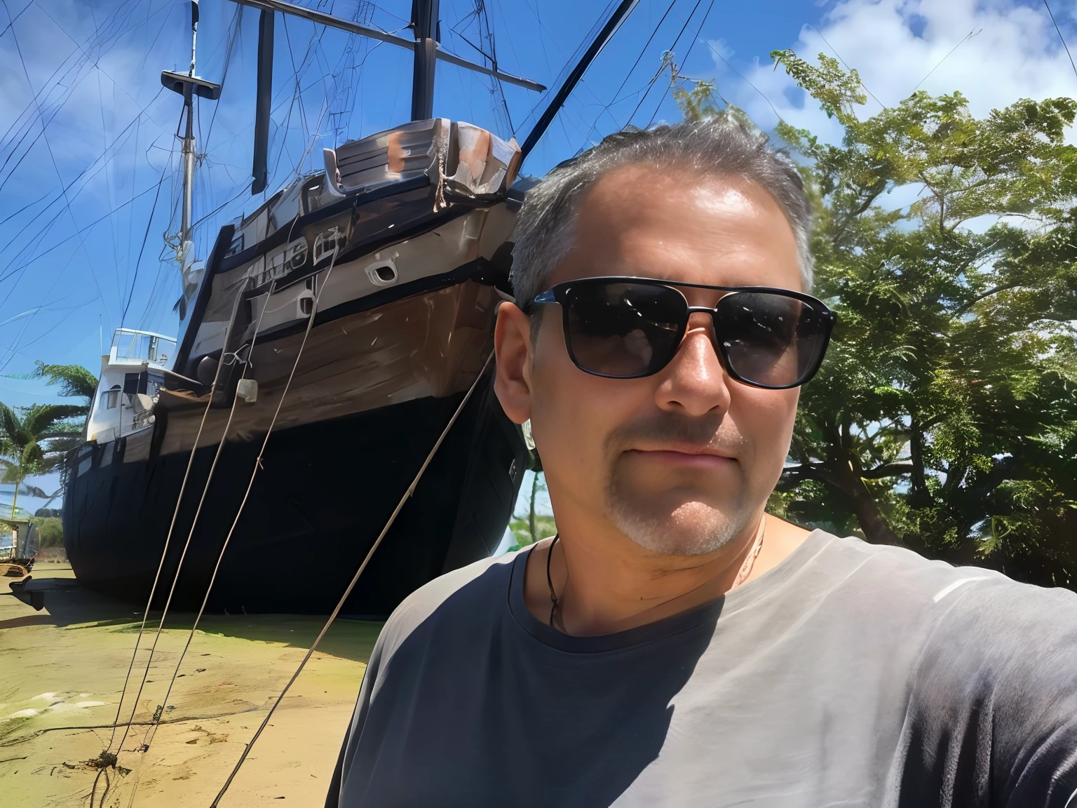 There's a man who's standing in front of a boat, navio pirata no fundo, He's on an old sailboat, em um navio pirata, Directed by: Gawen Hamilton, gui guimaraes, em um fundo de navio pirata, Directed by: Felipe Seade, Directed by: Edward Corbett, tirado no iphone 14 pro, imagem do avatar, Capturado no iPhone, Tiro com iPhone 1 0