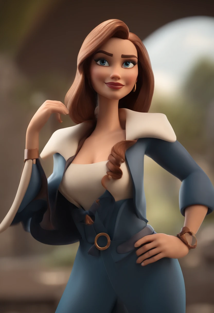 personagem dos desenhos animados de uma mulher, 40 anos, caleos claros e cacheados, animation character, Caractere estilizado, animation style rendering, 3D estilizado, Arnold Maya render, 3 d render stylized, toon render keyshot, Personagem 3D, Personagem 3D, 3d rendering stylized, 3 d character render, personagem de desenho animado, Personagem de close up, Pose de personagem, (Estilo Pixar) (master part:1.2) (Bokeh) (best quality) (pele detalhada) (textura detalhada) (8k) (argila) (Cinematic lighting) (foco nítido)