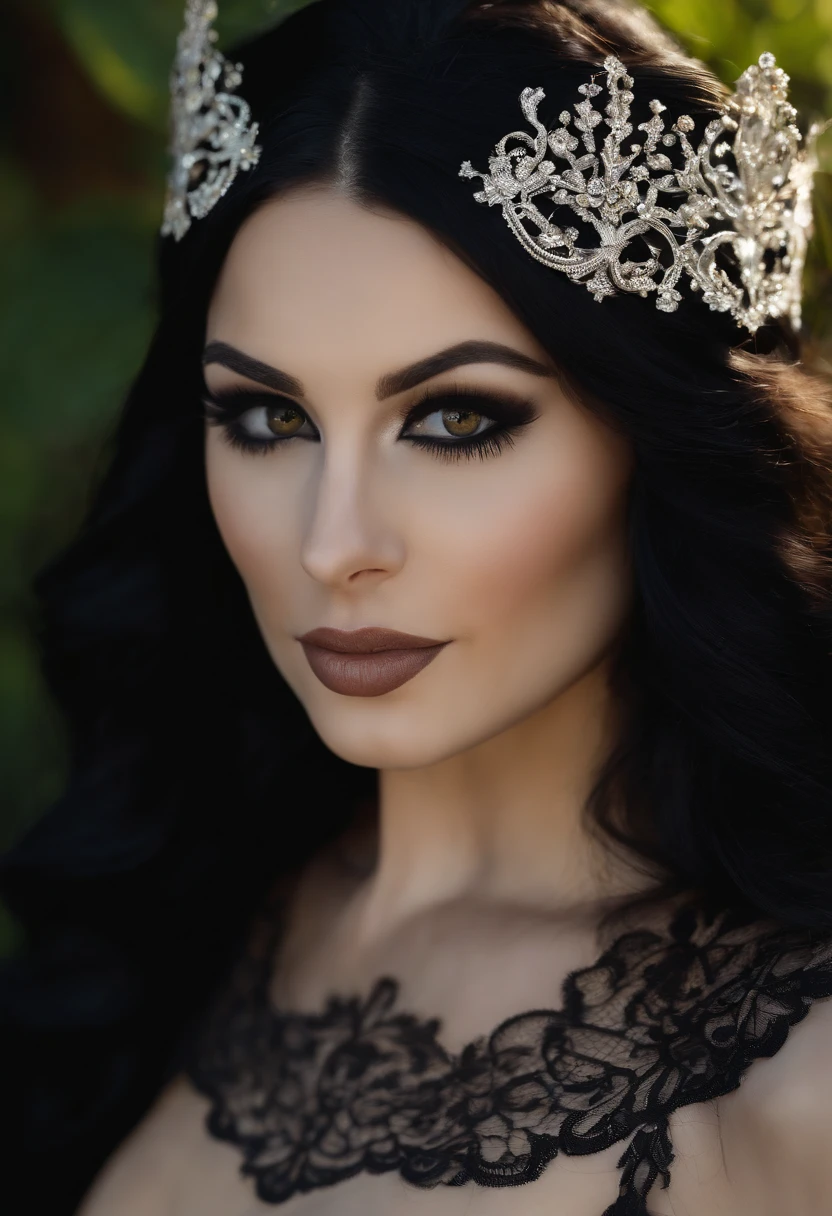 The girl is beautiful, with fair skin, long straight black hair, and is wearing a masquerade mask from a masquerade party. She is approximately 27 years old and is Argentine. The raw, unfiltered picture shows a cute, fit girl with long, straight black hair. She has fair (white) skin, a pronounced bust, and no piercings or tattoos. She is wearing clothes