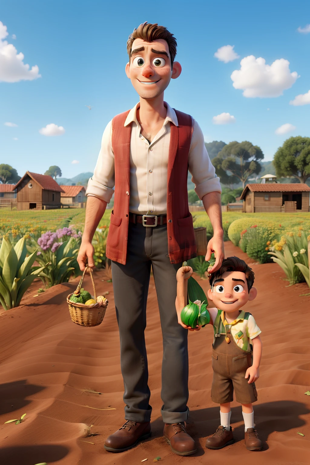 Obra-prima, de melhor qualidade, A man and his family picking onions