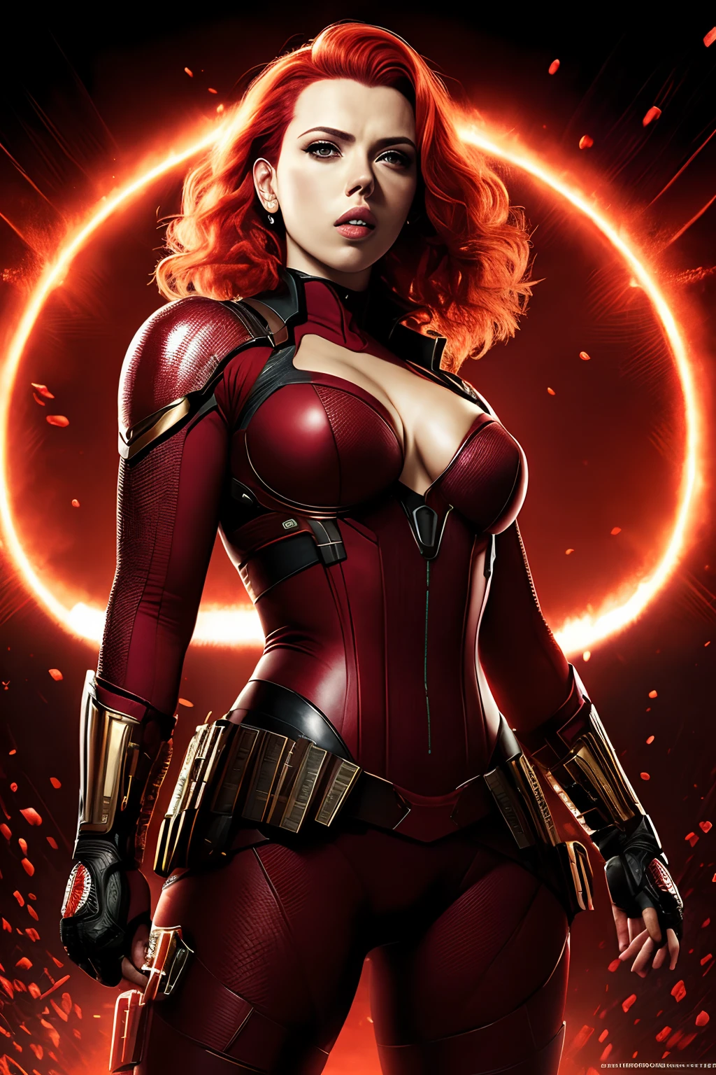 (papel de parede 8k extremamente detalhado), An average photo of Scarlett Johansson necromancer, intrincado, alto detalhe, Dramatic